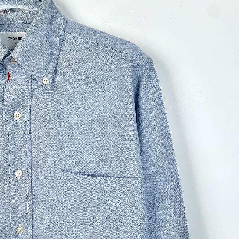 Thom Browne Thom Browne Blue cotton lapel long-sleeved single-breasted Size US XS / EU 42 / 0 - 3 Thumbnail