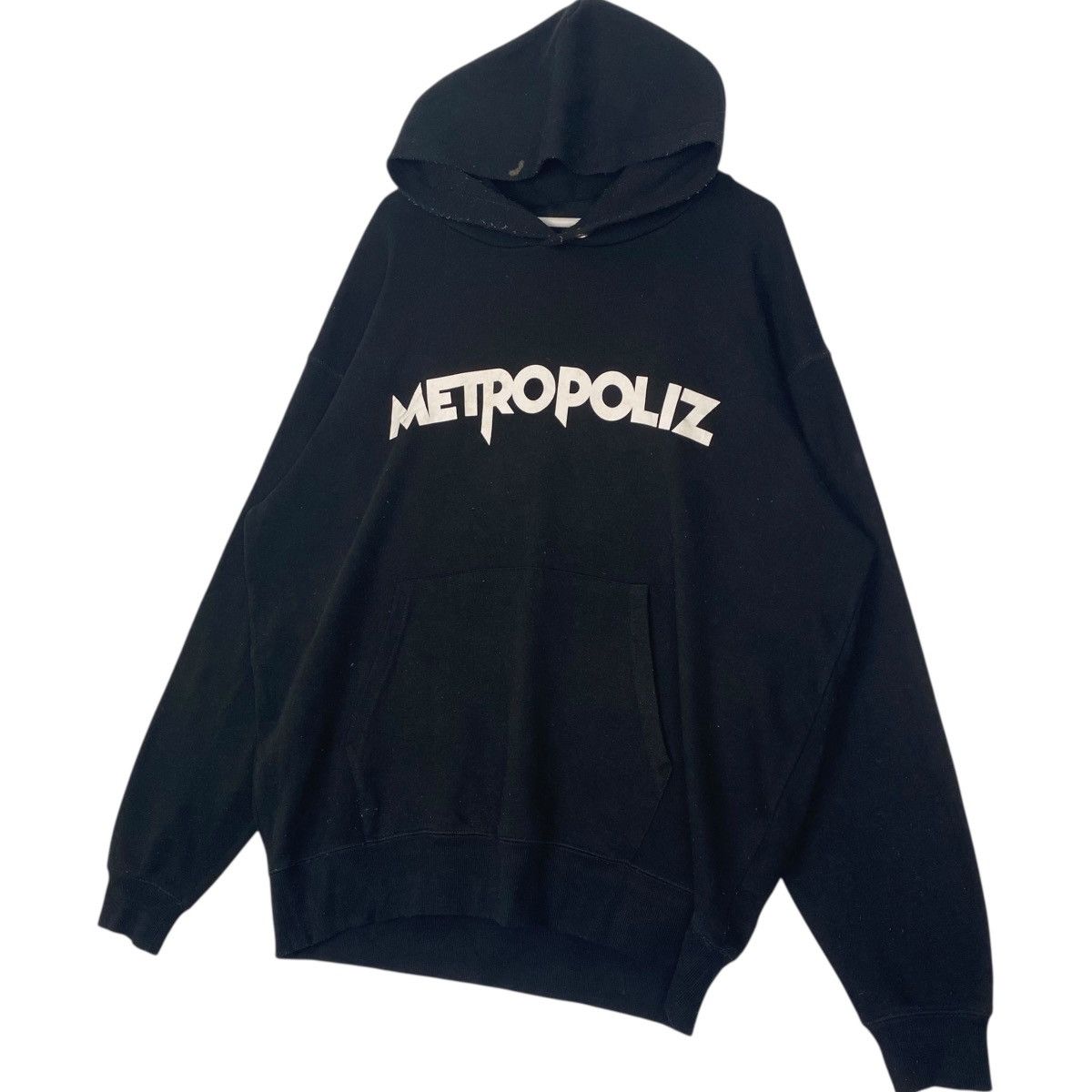 Other Vintage Metropoliz Hoodie Sweater Black Pullover Jumper SzL Size US L / EU 52-54 / 3 - 2 Thumbnail