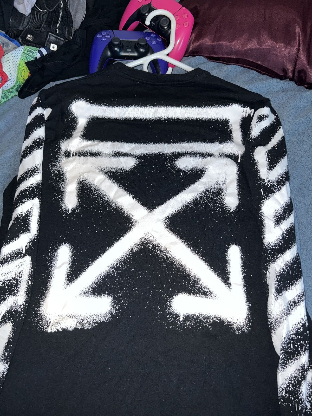 Off-White OFF-WHITE BLACK/WHITE SPRAY PAINT LONG-SLEEVE Size US XXS / EU 40 - 1 Thumbnail