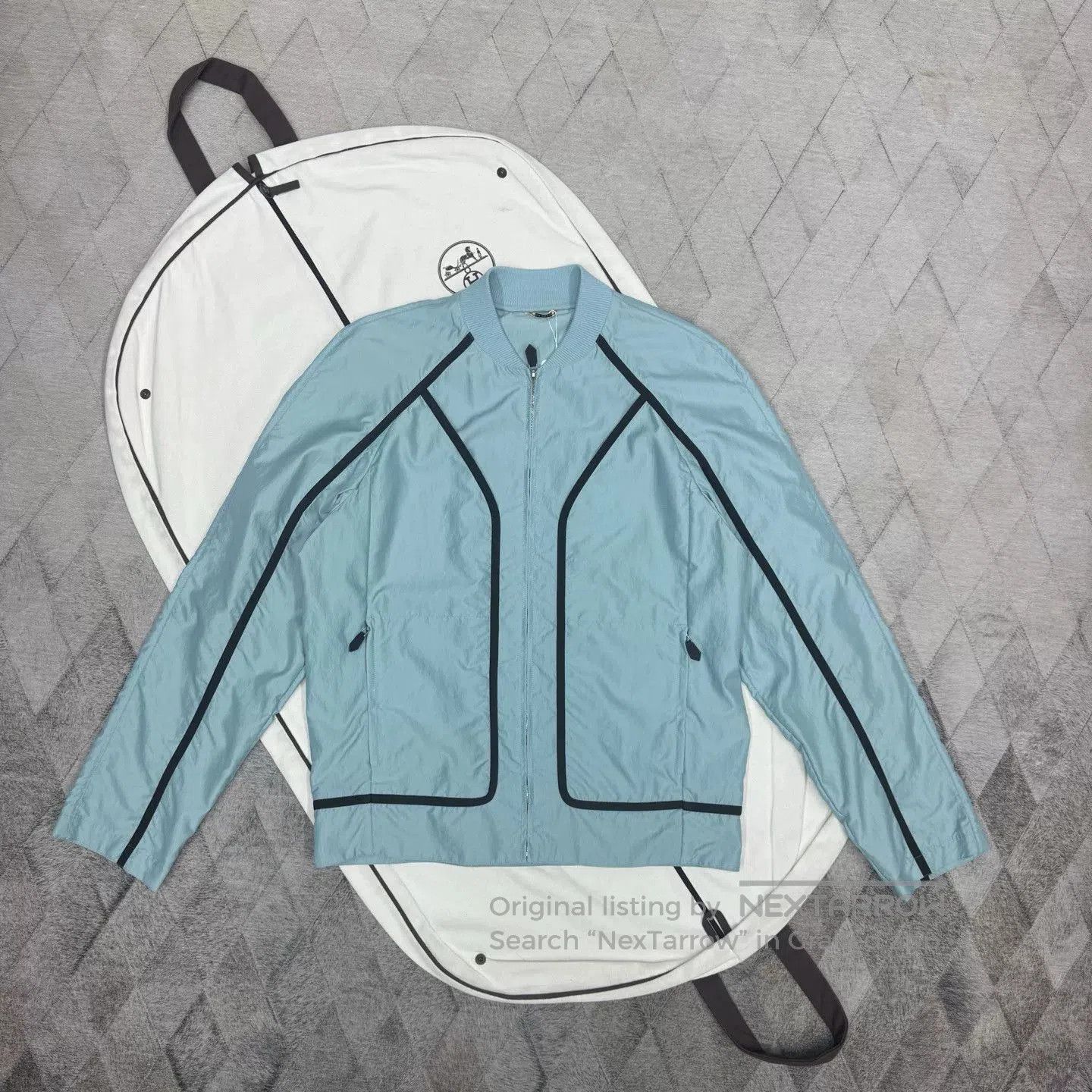 Hermes Hermes New Blue Spliced Jacket. Size US M / EU 48-50 / 2 - 1 Thumbnail