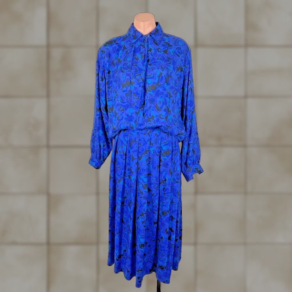 VINTAGE Pendleton 80s Floral Skirt Suit Set Women Medium