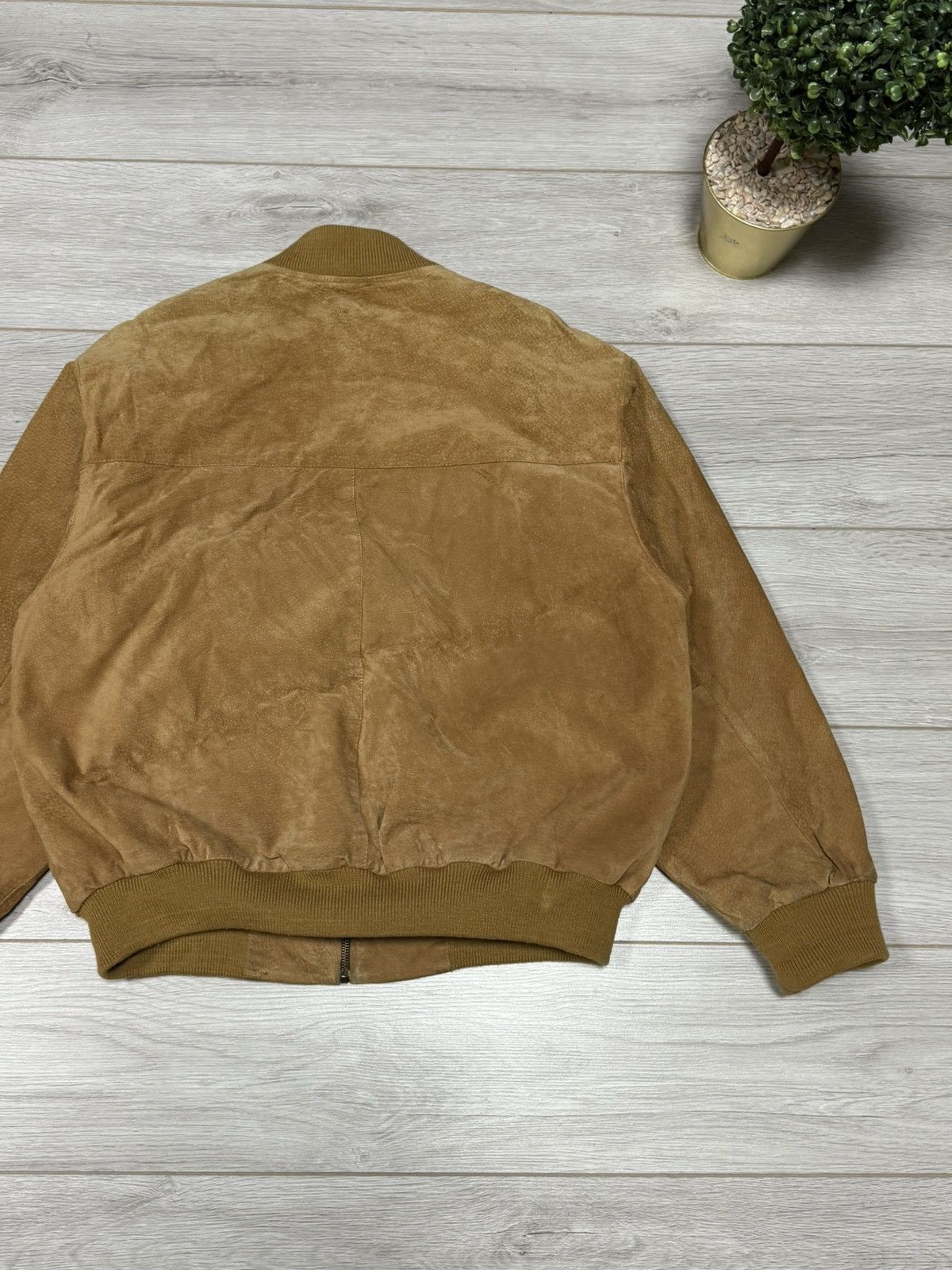Genuine Leather Leather suede bomber jacket zip vintage Size US M / EU 48-50 / 2 - 10 Thumbnail