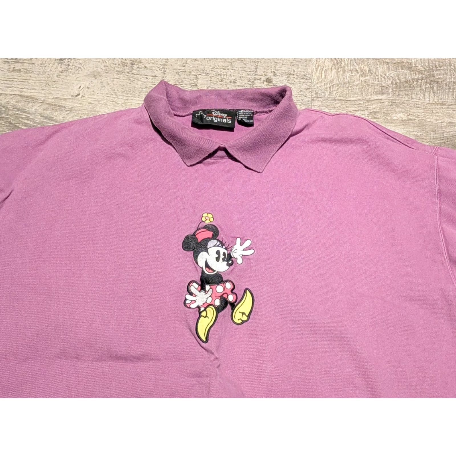 Disney VINTAGE Disney Minnie Mouse Sweatshirt Pullover Womens L/XL Collared Purple 90s Logo Embroidered Knit Pullover Shirt Size L / US 10 / IT 46 - 2 Thumbnail