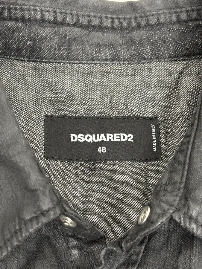 Dsquared2 AW2016 Dsquared2 Black Waxed Shirt Size US M / EU 48-50 / 2 - 10 Thumbnail