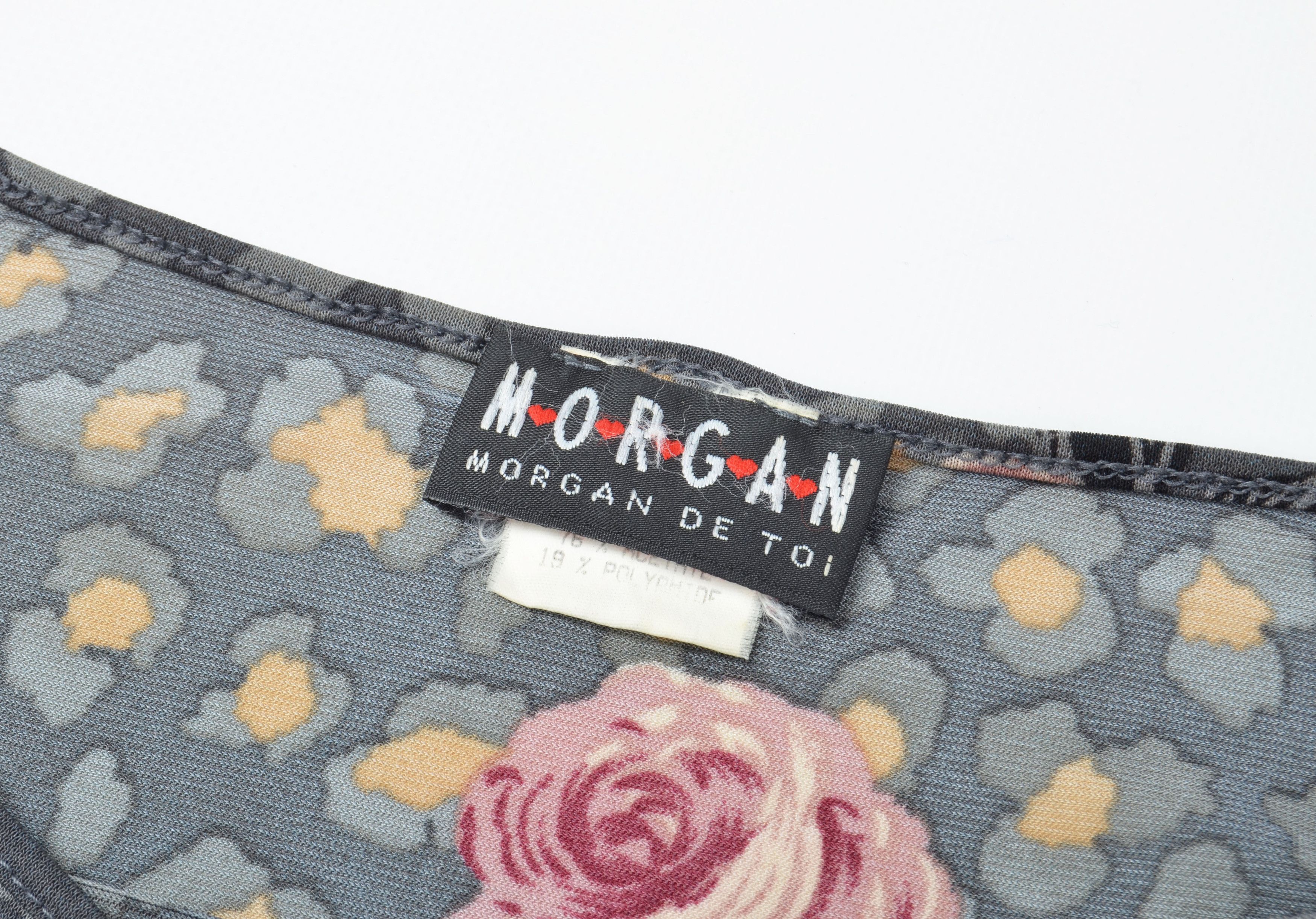 Morgan De Toi Morgan de Toi Euro Y2K 2000s Mesh Floral Boat Neck Top Size S / US 4 / IT 40 - 7 Thumbnail