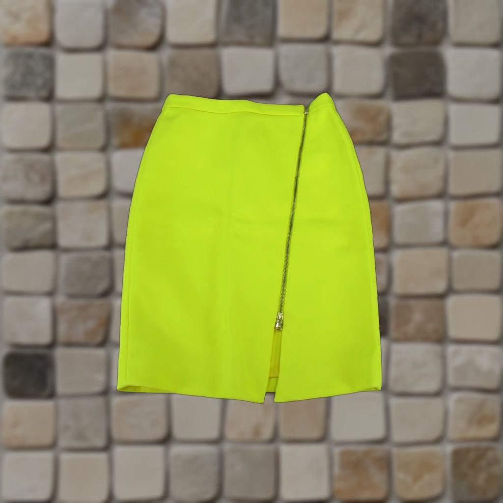J.Crew VINTAGE J. Crew Pencil Skirt Womens 4 Yellow Full Front Zip Size 27" / US 4 / IT 40 - 1 Thumbnail
