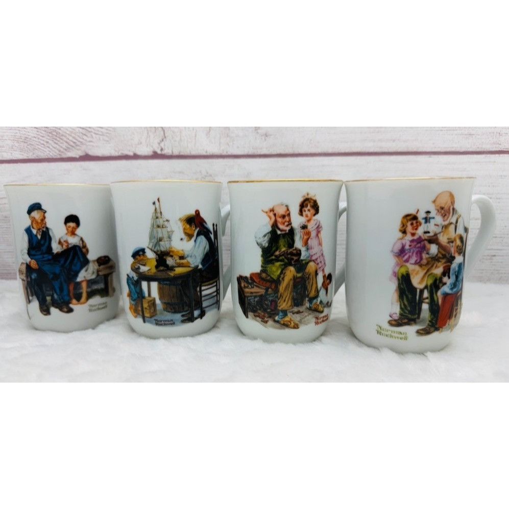 Other Norman Rockwell Museum Coffee Mug Cup Glasses (1982) Gold Tr Size ONE SIZE - 5 Thumbnail