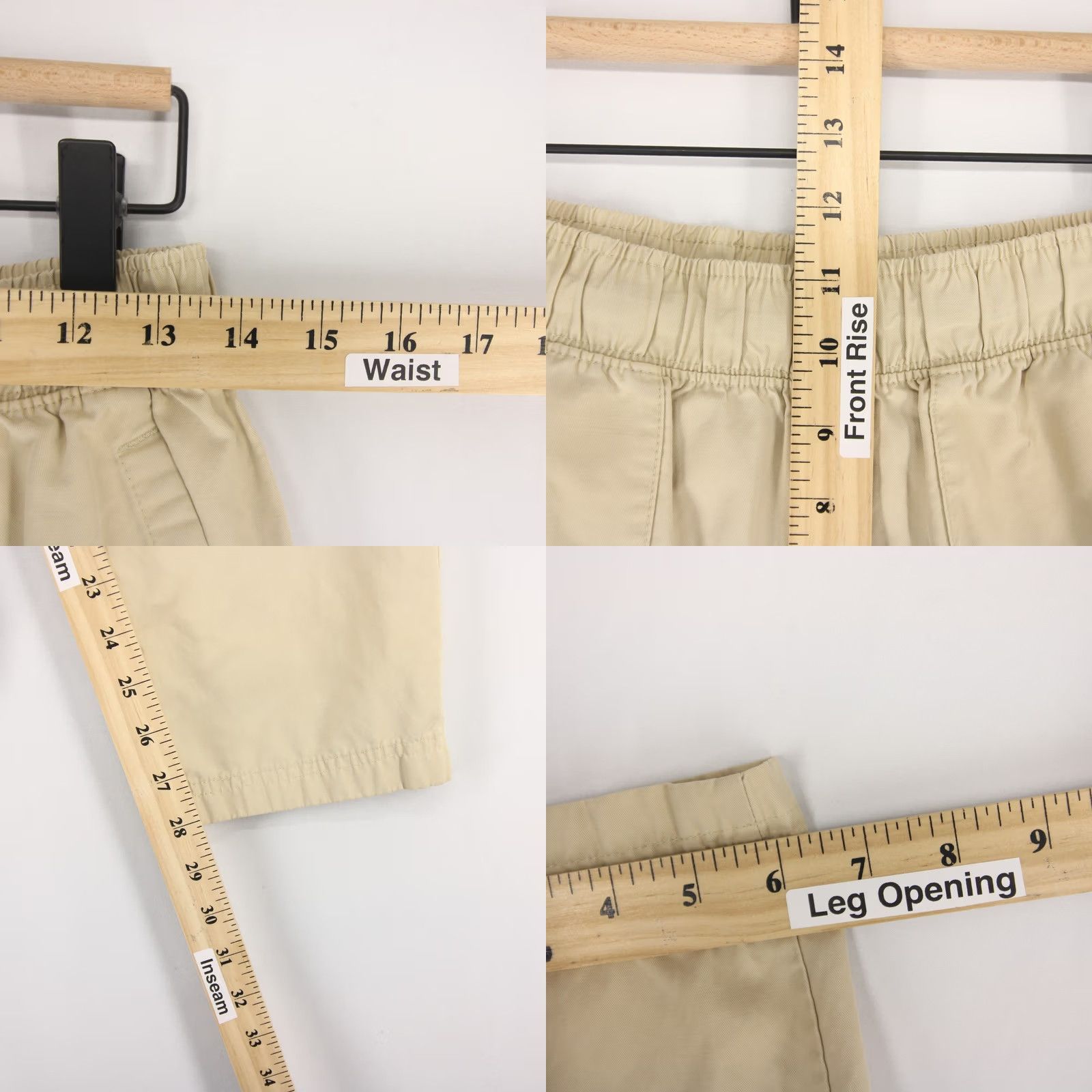 Nike Nike City Edition Pants Mens S Beige Woven Elastic Waist Drawstring Tapered Size US 29 - 8 Thumbnail