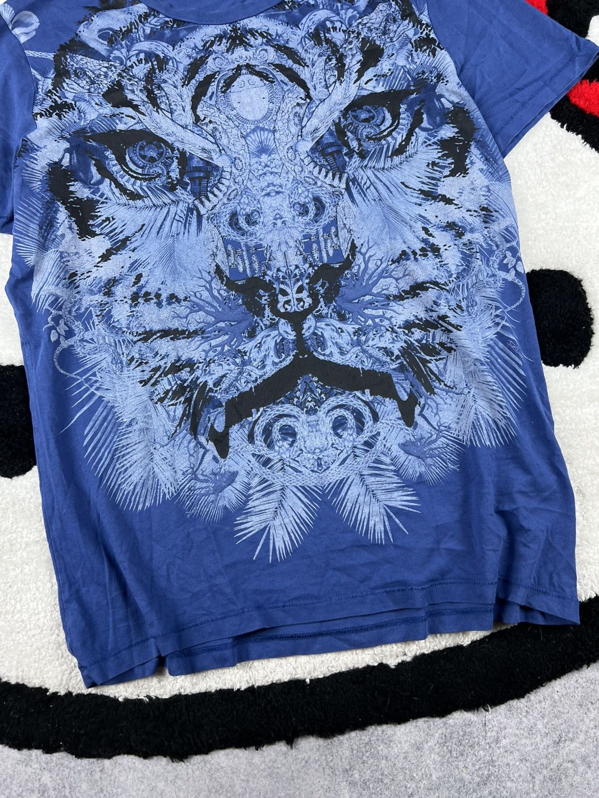 Just Cavalli Y2K Just Cavalli Tiger Overprinted Vintage Tee Shirt Size US L / EU 52-54 / 3 - 7 Thumbnail