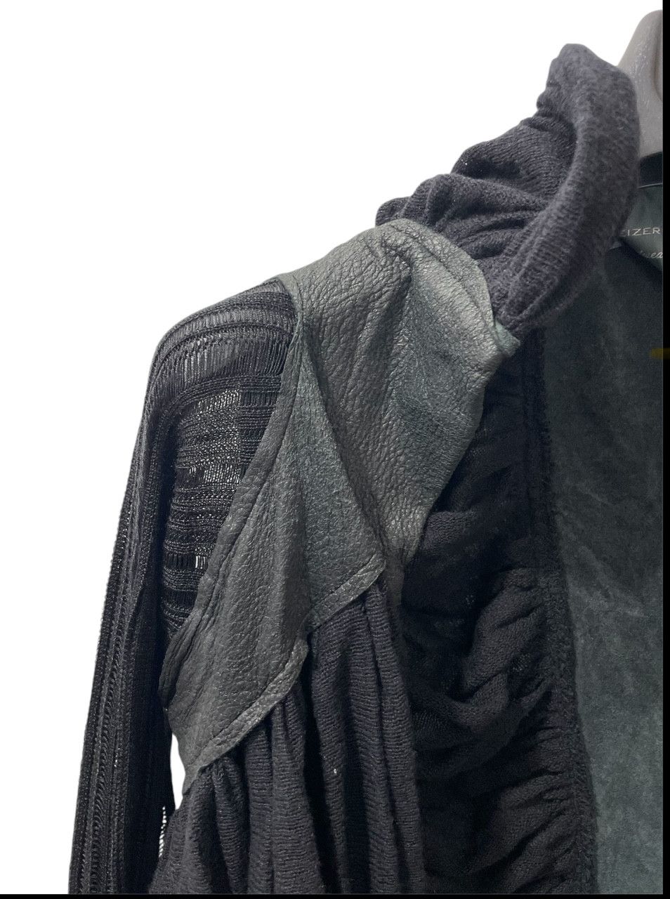 10sei0otto 10sei0otto leather insert knitwear cape/jacket Size S / US 4 / IT 40 - 2 Thumbnail