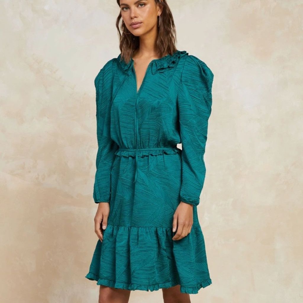 Current Air Current Air Crinkled Puff Sleeve Mini Dress Size S / US 4 / IT 40 - 3 Thumbnail