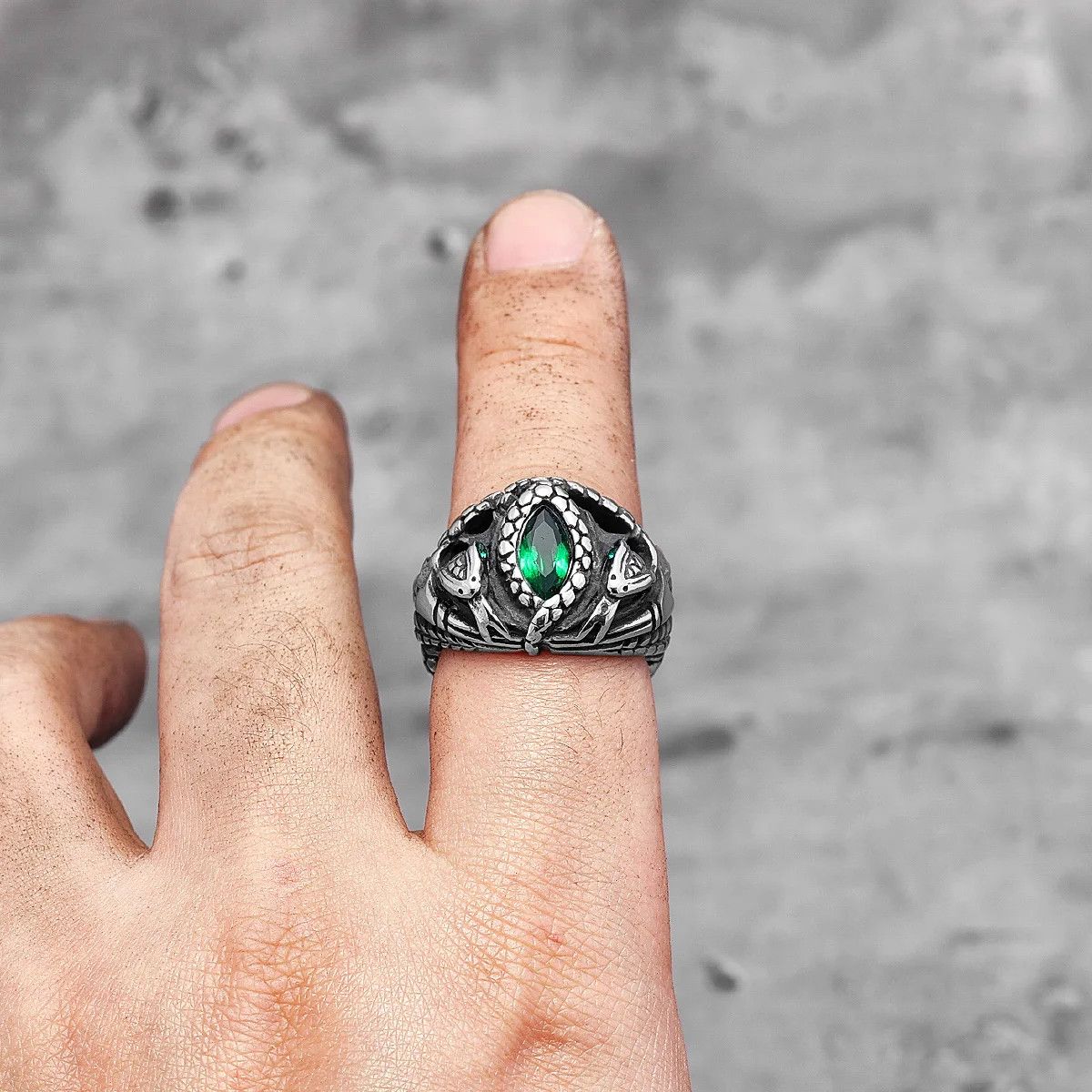 Japanese Brand × Jewelry × Vintage Eye Gemstone Snake Ring Size ONE SIZE - 3 Thumbnail