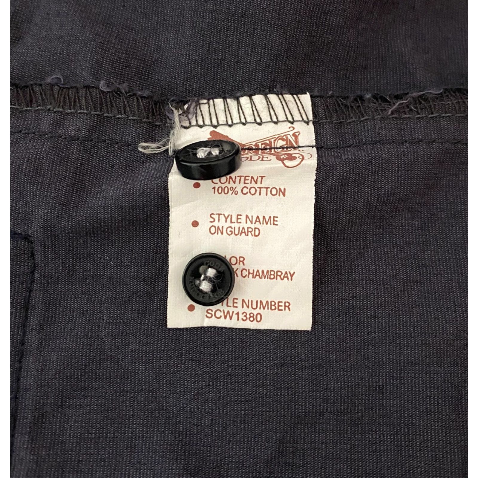 Sovereign Code Sovereign Code Shirt Mens Medium Blue Gray On Guard Utility Long Sleeve Shirt Mens On Guard Chambray Button-Up Pockets 100% Cotton Size US M / EU 48-50 / 2 - 6 Thumbnail