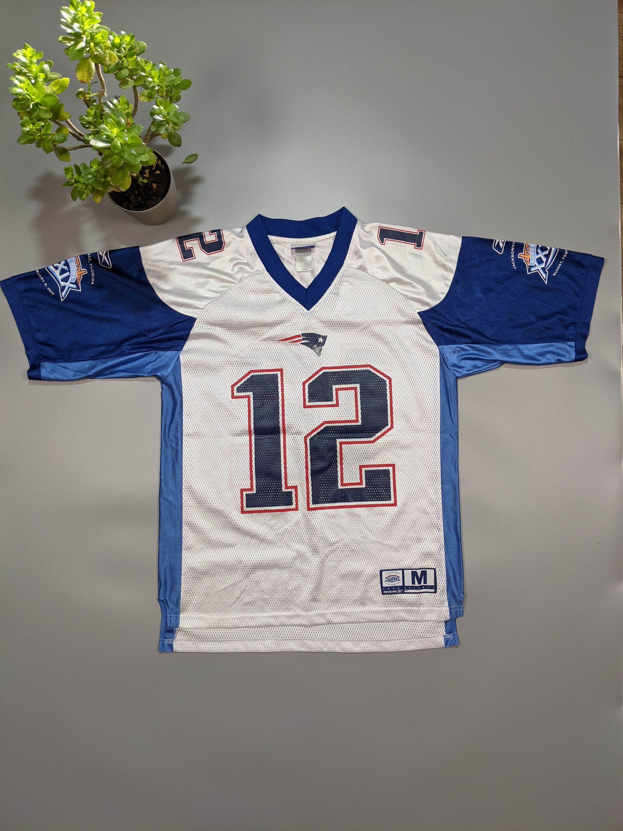 Reebok Rugby Football Jersey TOM BRADY 12 Super Bowl Jersey NEP Size US M / EU 48-50 / 2 - 2 Thumbnail
