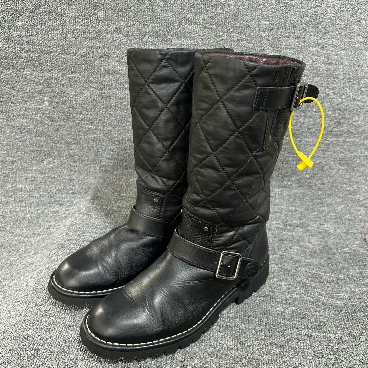 Chanel Chanel Black Leather Hiking Boots Size US 9 / IT 39 - 3 Thumbnail