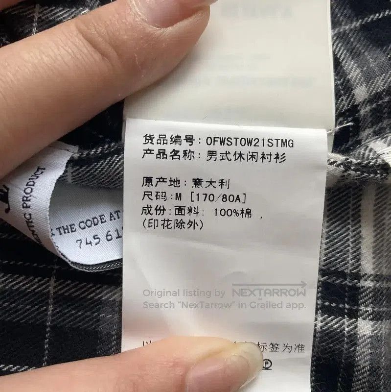 Off-White Off-White Black Checkered Long Sleeve Shirt . Size M / US 6-8 / IT 42-44 - 7 Thumbnail