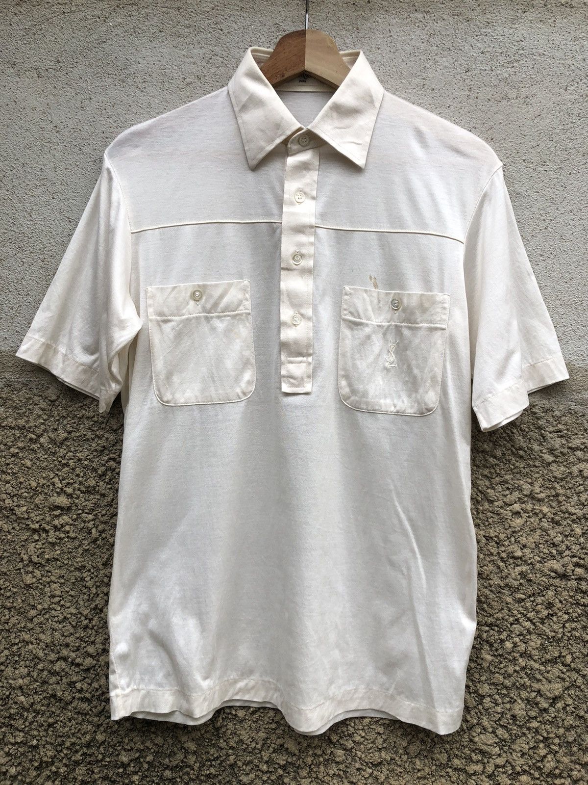 Rare!! Vintage 80s YSL Yves Saint Lauren Double Pocket Polos