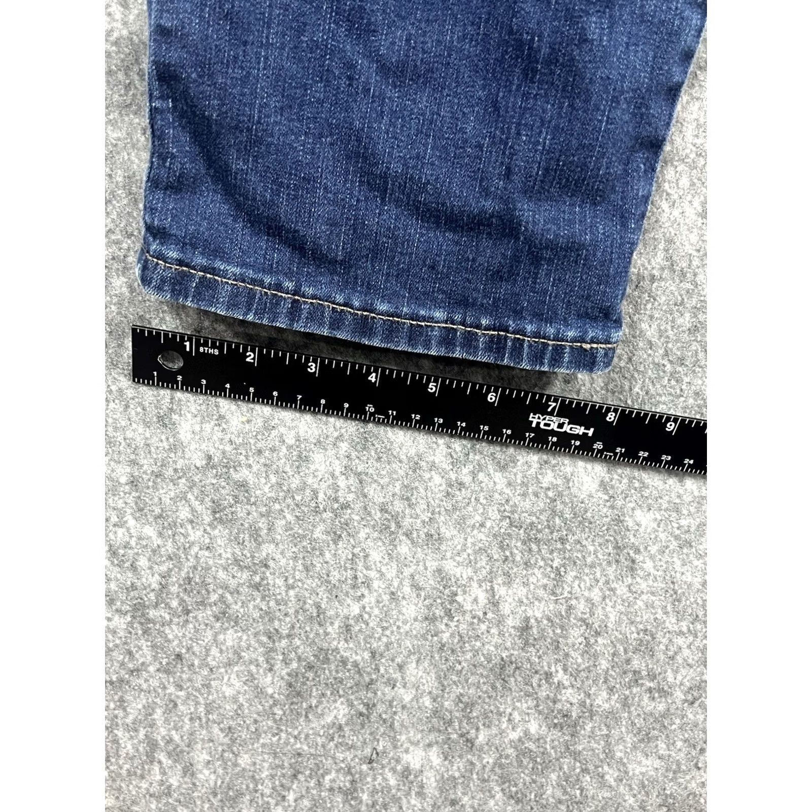 Lee Lee Jeans Women Relaxed Straight High Rise Denim Slimming Stretch 18M Blue 34 in 27 in Inseam Regular 18 Size 24" / US 00 / IT 34 - 4 Thumbnail