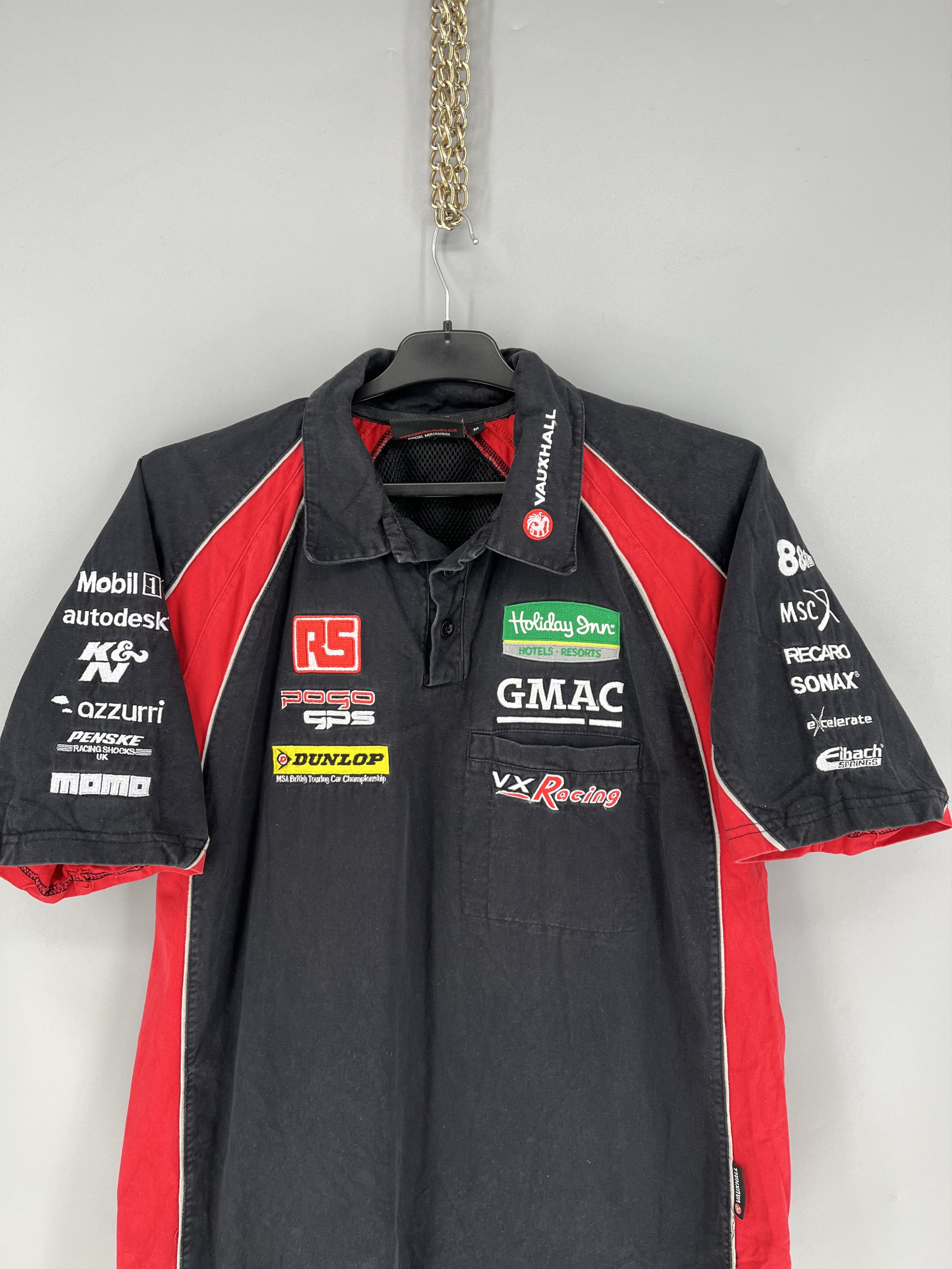 Vintage Vauxhall VX Racing BTCC Polo Shirt Mens M Black Red Size US M / EU 48-50 / 2 - 6 Thumbnail
