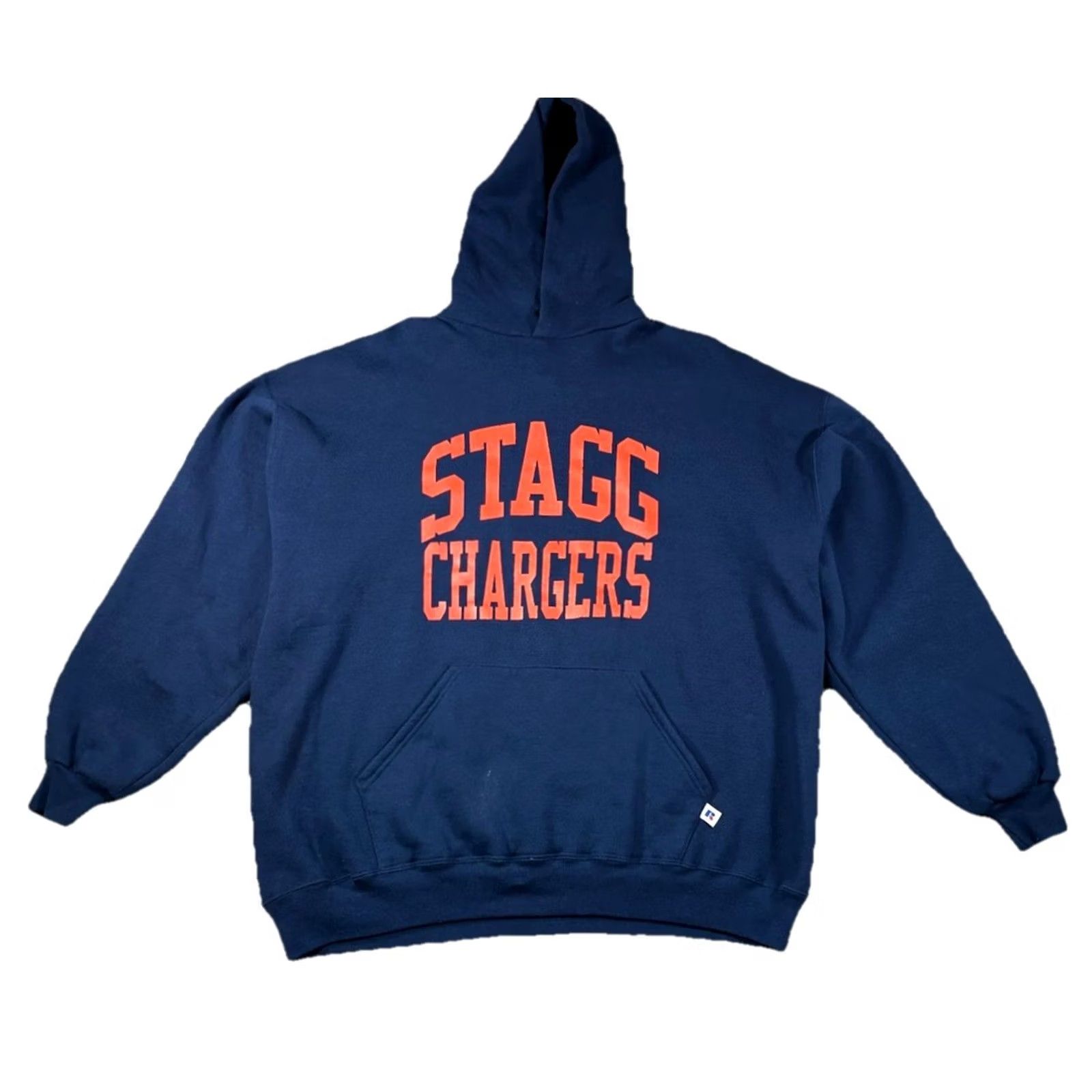 Russell Athletic VINTAGE Russell Athletic Stagg Chargers Sweatshirt Navy 2XL Pullover USA Made Mens Long Sleeve Heavyweight Cotton Polyester Knit (90s) Size US XXL / EU 58 / 5 - 2 Thumbnail