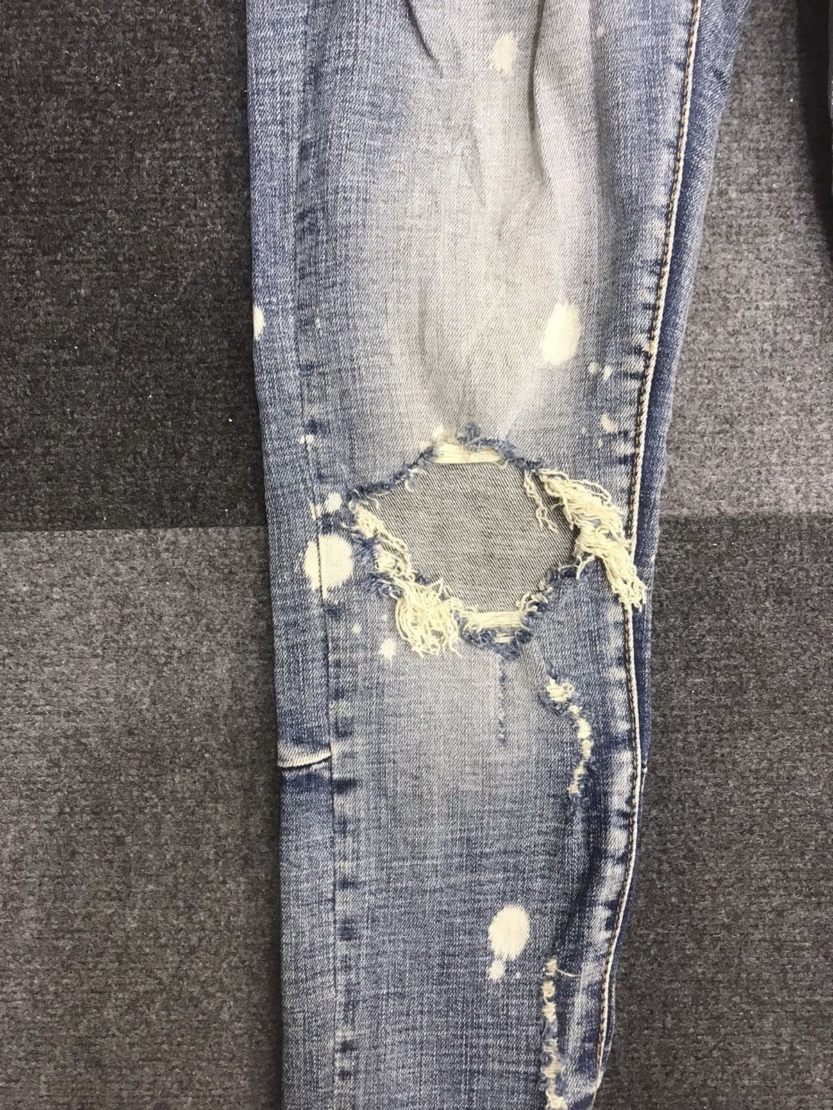 Japanese Brand × MNML mnml Heavy Distressed Skinny Stretchable Jeans Size US 30 / EU 46 - 5 Thumbnail