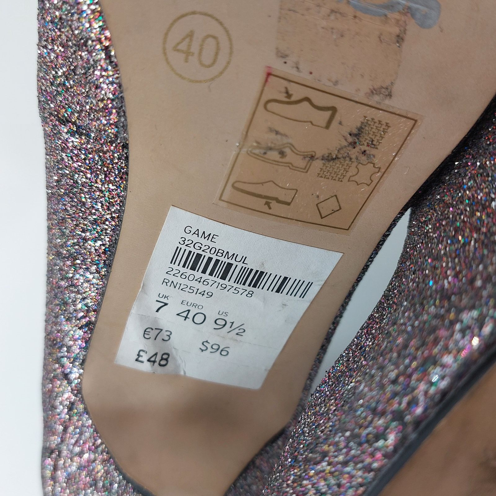 Topshop Topshop Sparkly Multiglitter Pumps Almond Toe High Heels 9.5 Size US 9.5 / IT 39.5 - 10 Thumbnail