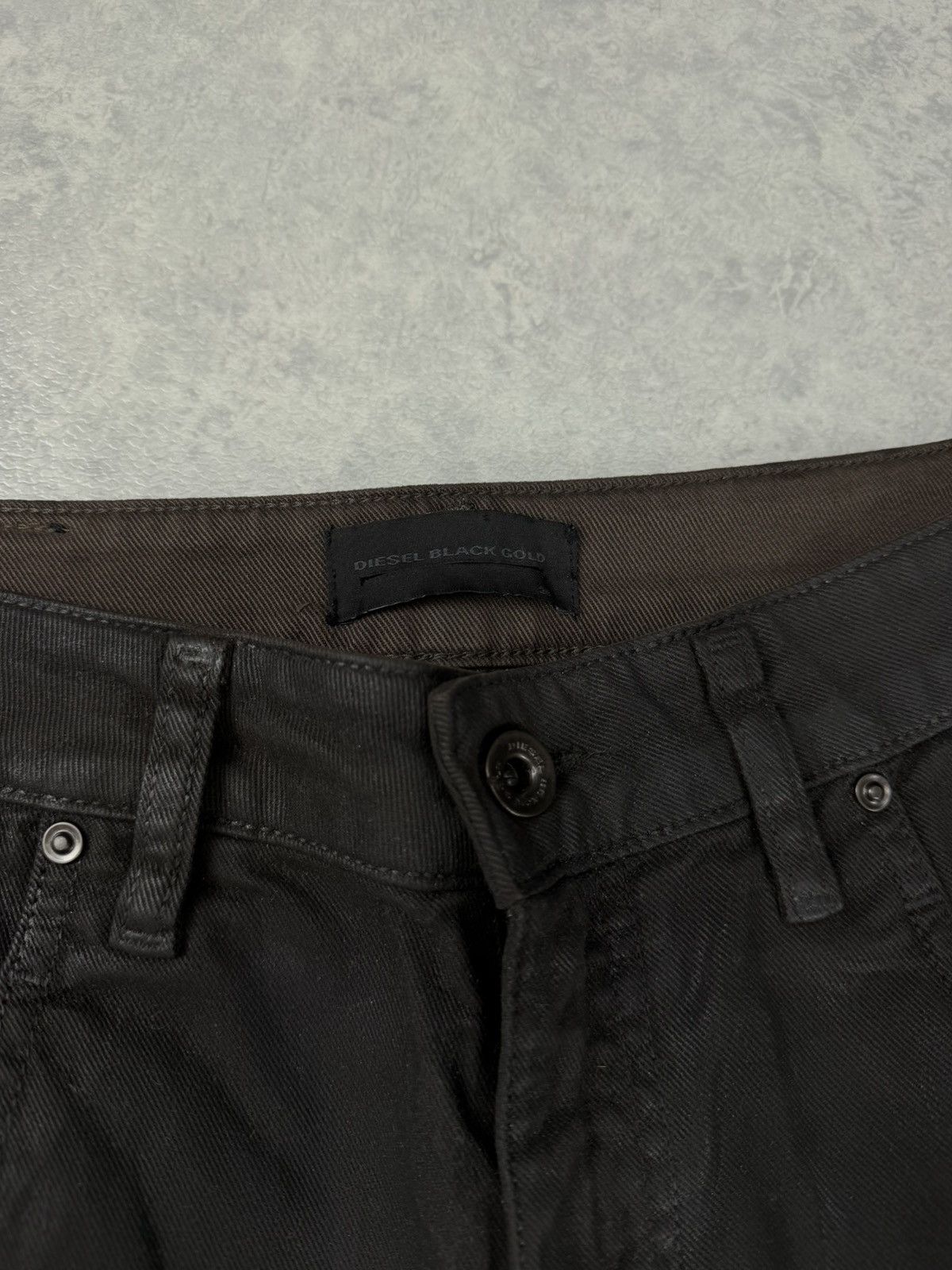 Diesel Black Gold Diesel Black Gold Type 147 Waxed Biker Jeans Unisex Size 28 Size US 28 / EU 44 - 7 Thumbnail