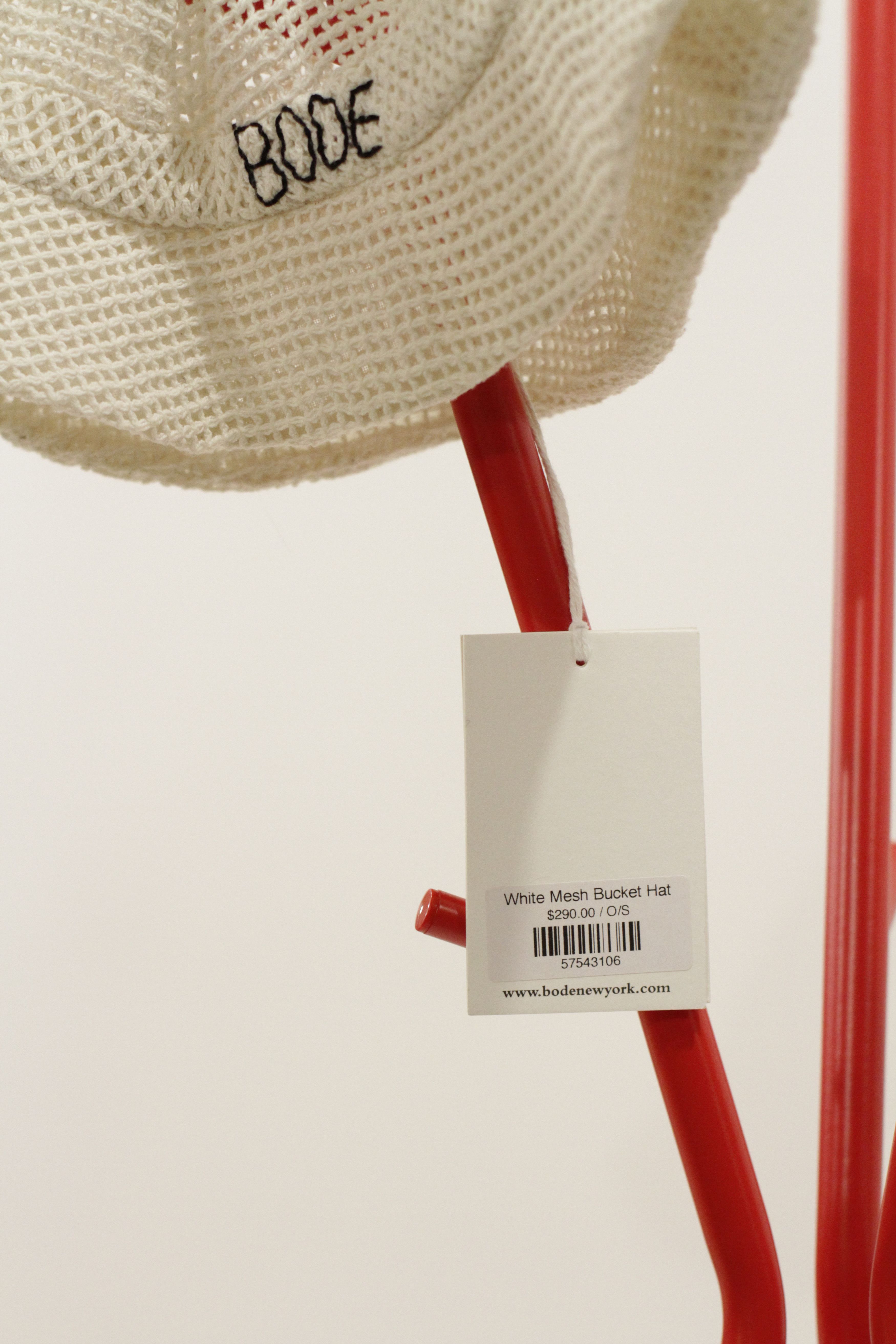 Bode White Mesh Bucket Hat Size ONE SIZE - 6 Thumbnail