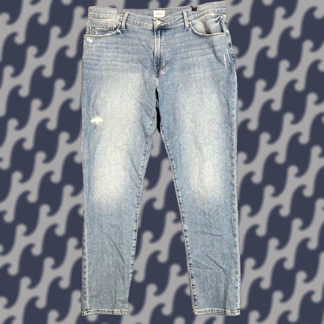 Vintage HUDSON'S BAY COMPANY Hudson Zane Adler Light Washed Skinny Denim Blue Jeans Men Size 38x31 Mens Blue Skinny Jeans Size US 38 / EU 54 - 1 Thumbnail