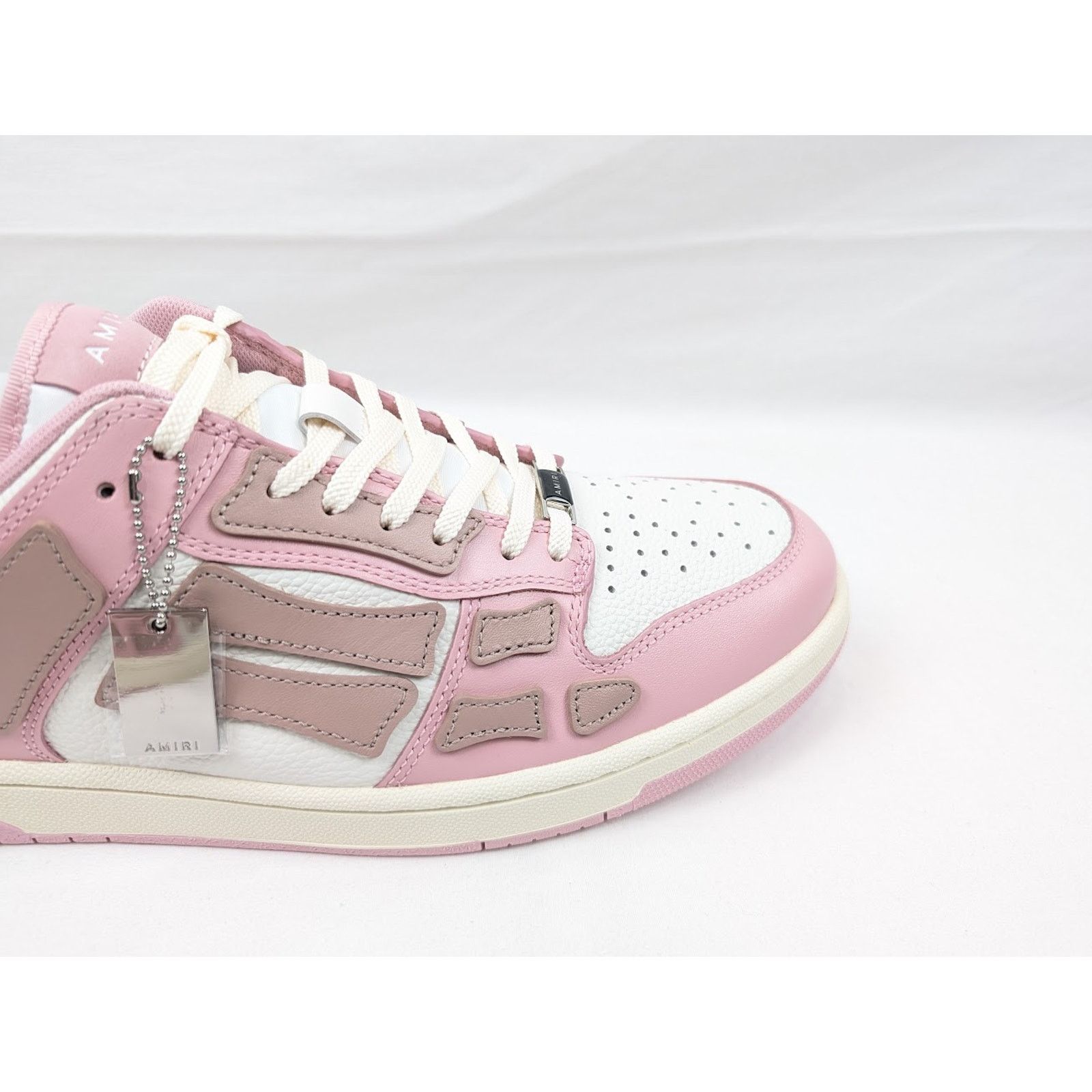 Amiri o1rshd1 Skelton Low-Top Sneakers in Rose Pink/White Size US 13 / EU 46 - 3 Thumbnail