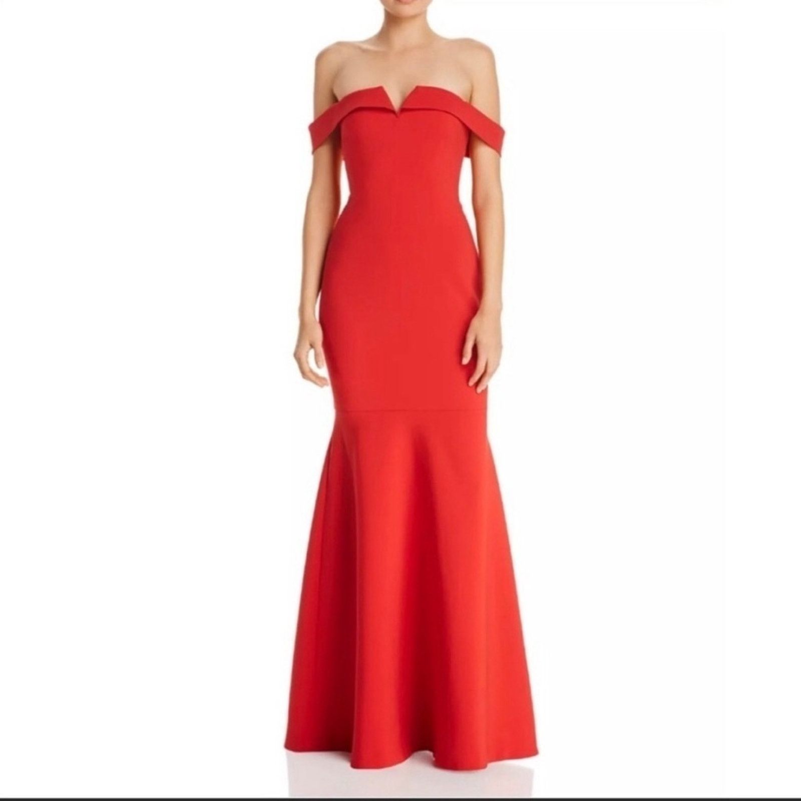 LIKELY Likely Pink Misico Off The Shoulder Trumpet Hem Gown Size L / US 10 / IT 46 - 1 Thumbnail