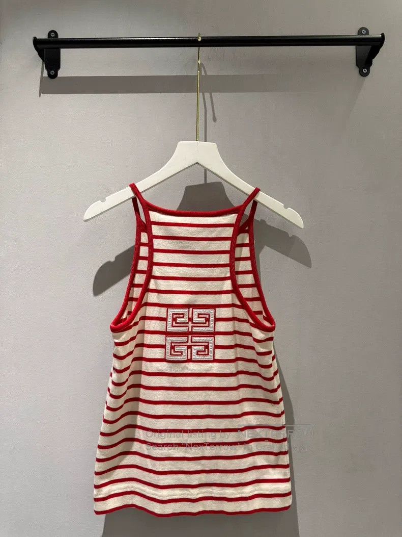 Givenchy Givenchy FW23 Color Block Logo Red and White Striped Print Size US S / EU 44-46 / 1 - 2 Thumbnail