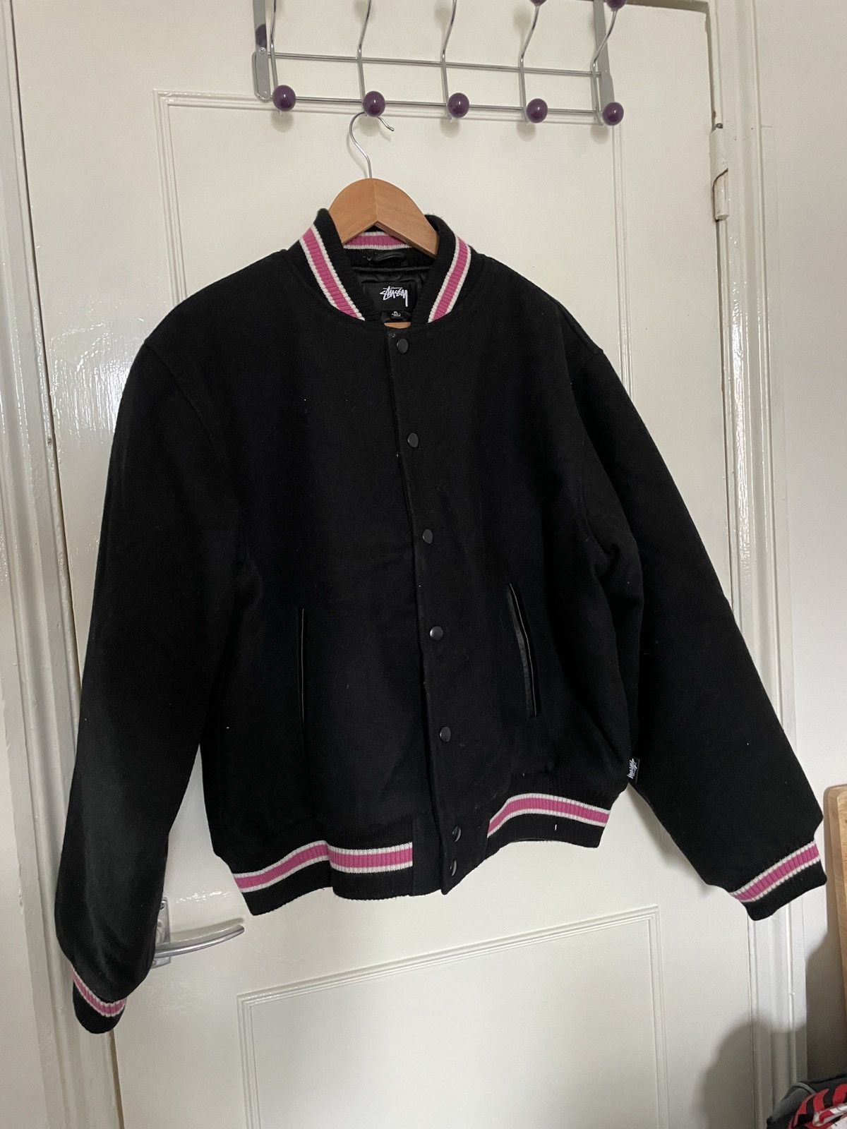 Stussy Stussy S Talk Wool Varsity Jacket Size US M / EU 48-50 / 2 - 2 Thumbnail