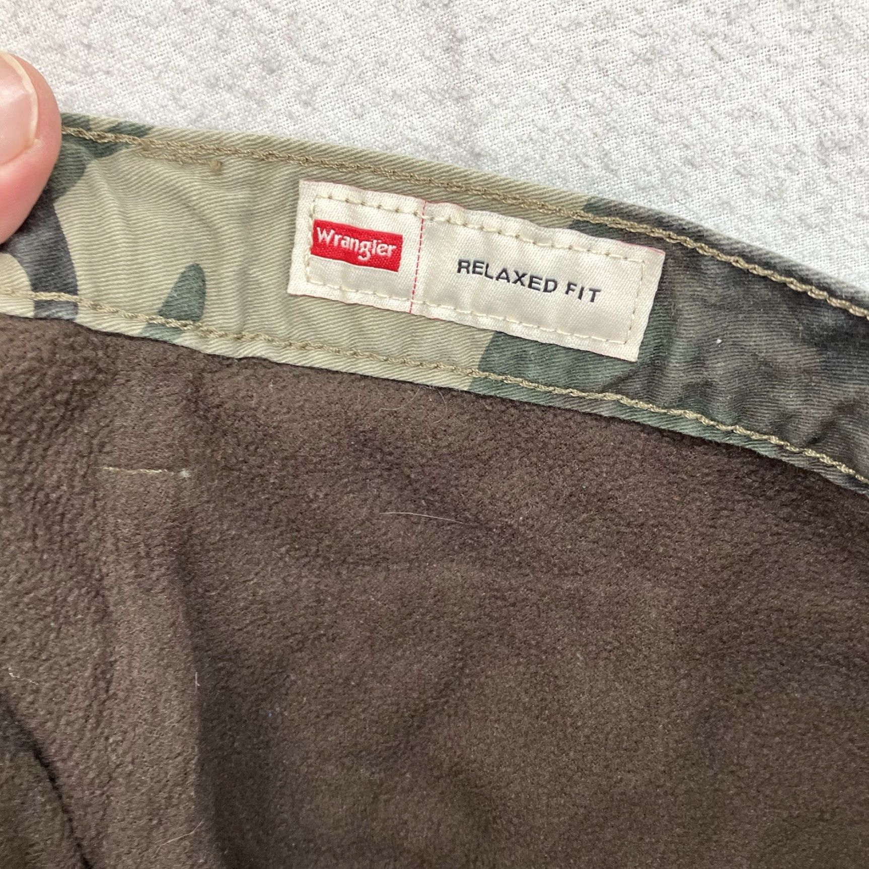Wrangler VINTAGE Wrangler Cargo Pants Men's 32x28 Relaxed Fit Fleece Lined Camouflage Military Hunting Size US 32 / EU 48 - 3 Thumbnail