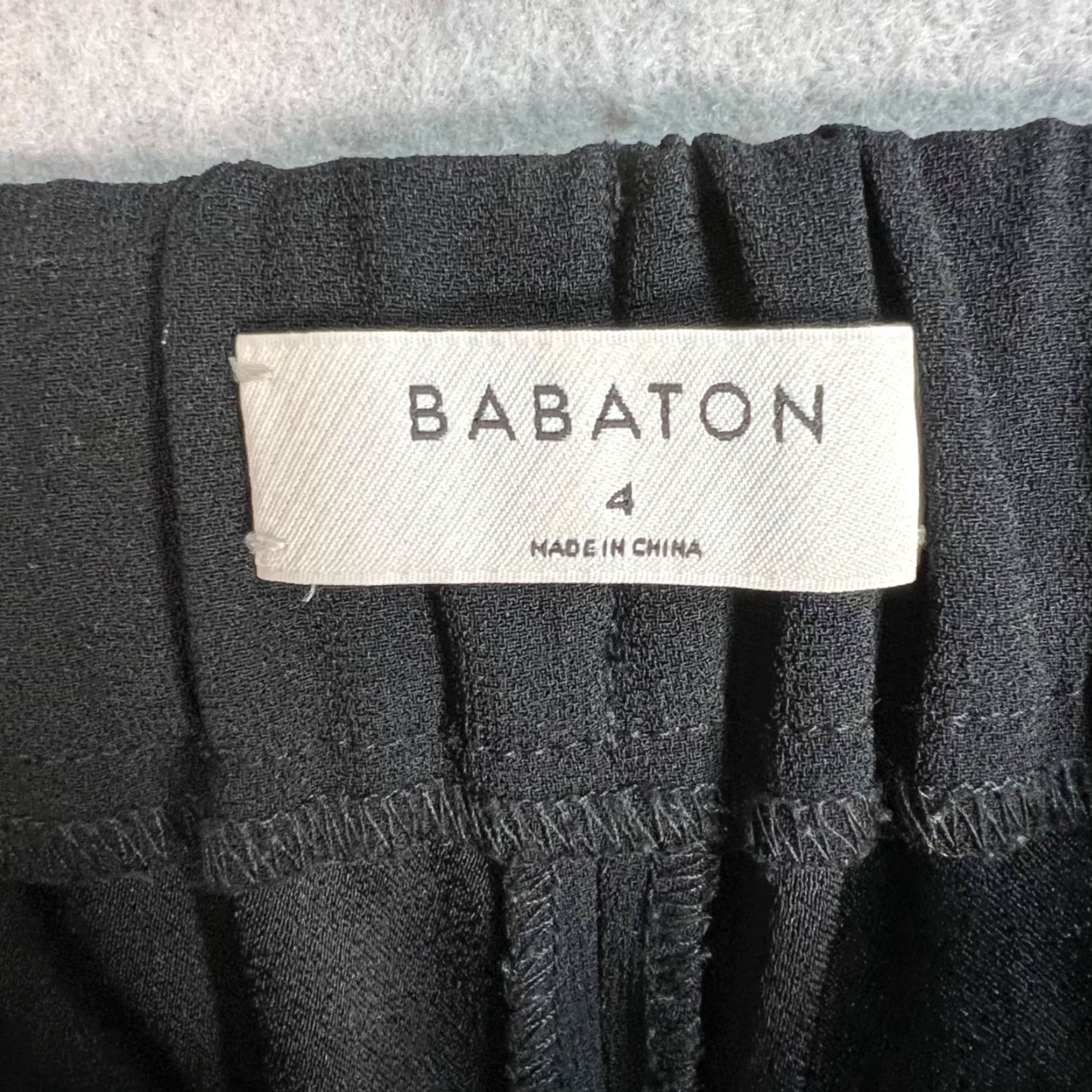 Vintage Babaton Black & White Side Stripe Pants Womens Size 4 High Rise Ankle Slim Straight 28 in Inseam 25 in Size 27" / US 4 / IT 40 - 3 Thumbnail