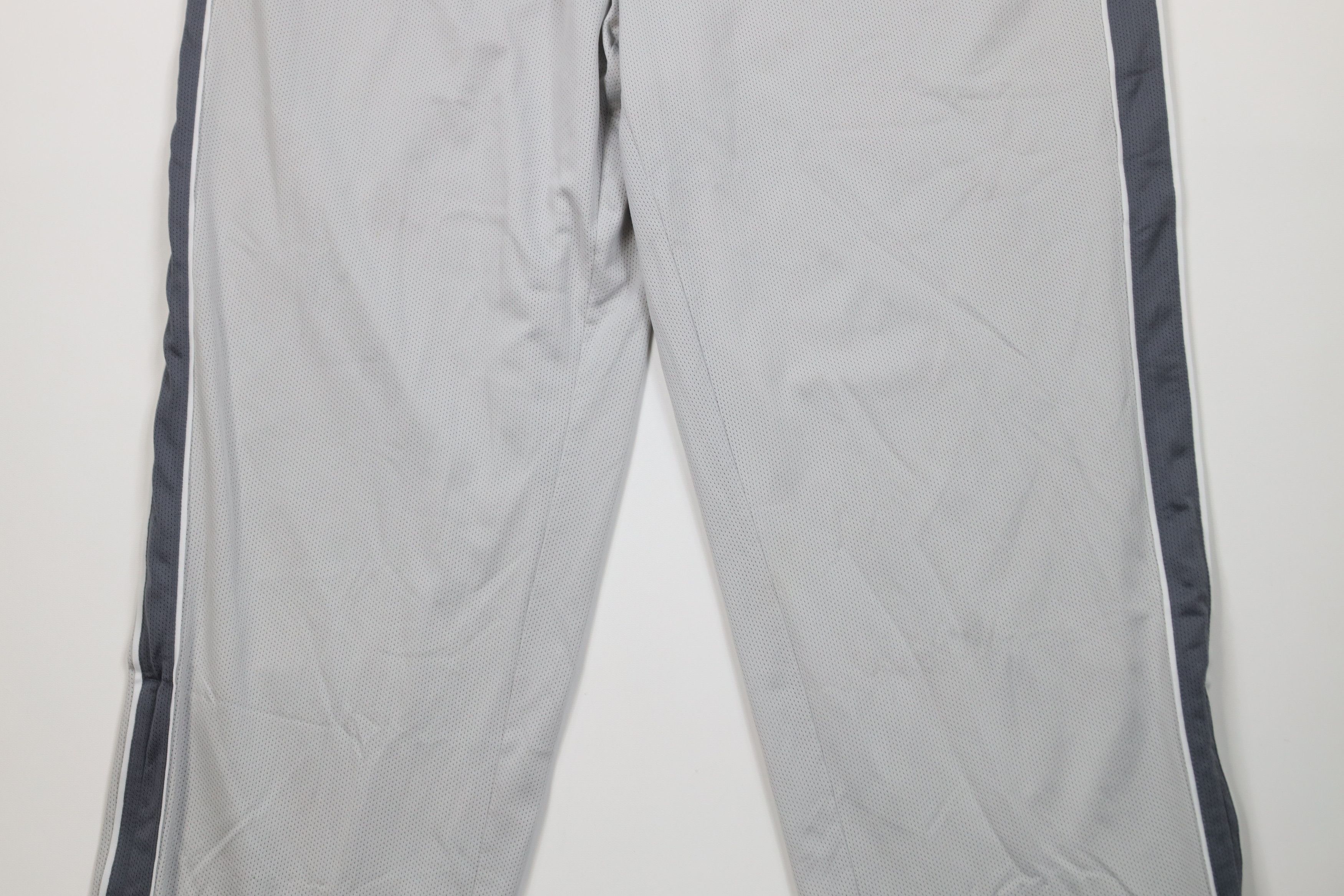 Vintage Vintage 90s Streetwear Block Mesh Knit Wide Leg Pants Gray Size US 38 / EU 54 - 3 Thumbnail