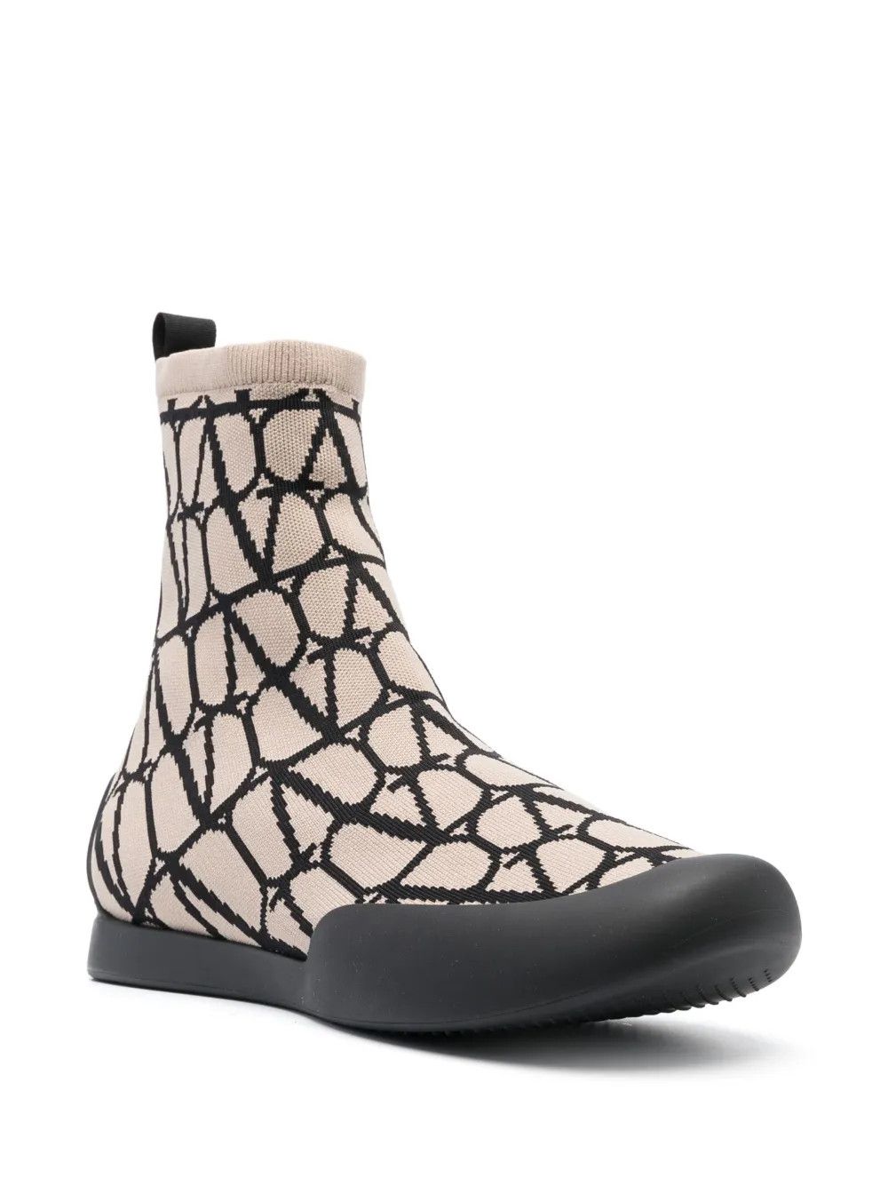 Valentino o1y0525 Hi-Top Sneakers in Beige/Black Size US 7 / EU 40 - 2 Thumbnail