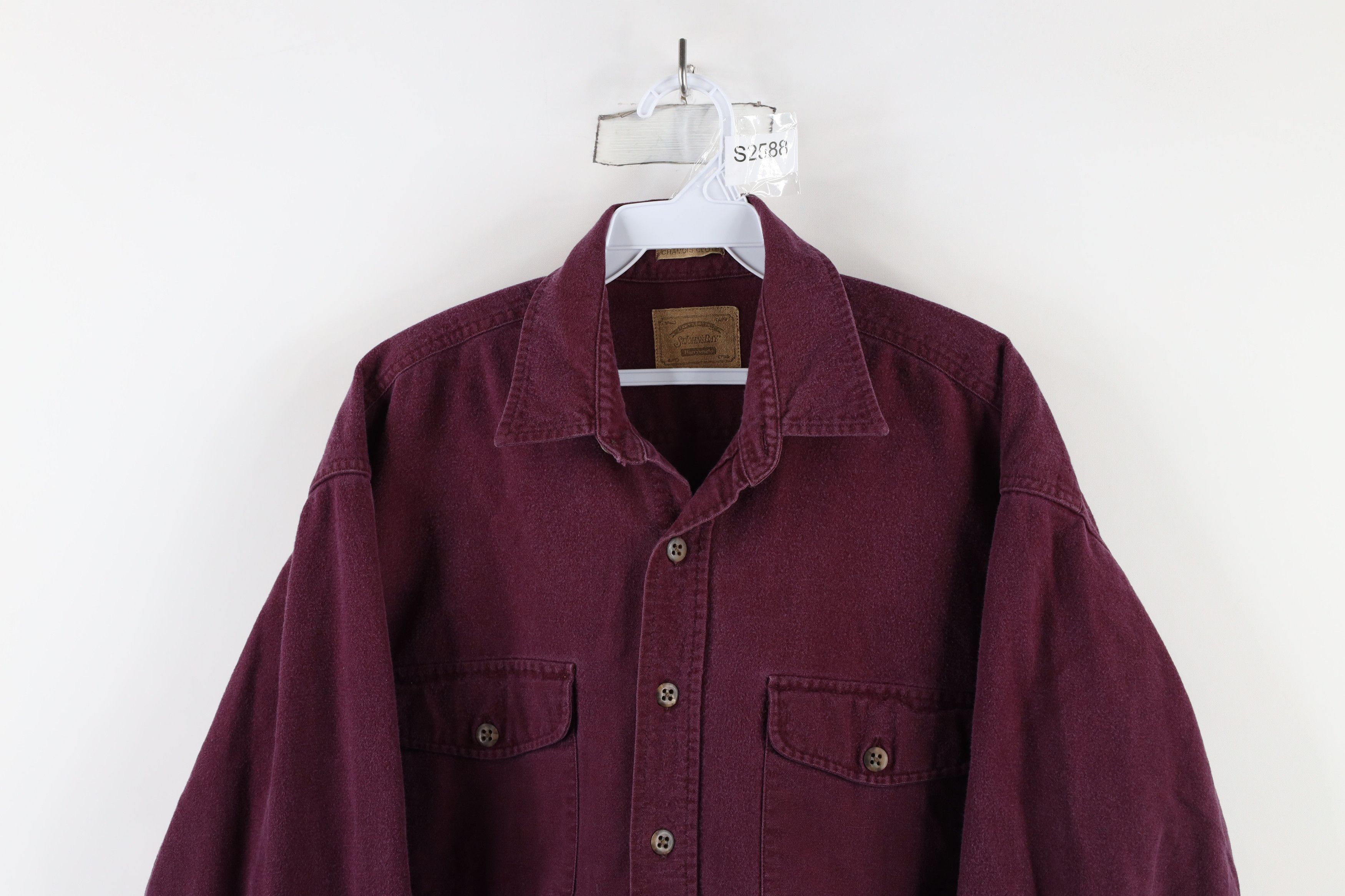 Vintage Vintage 90s Streetwear Heavyweight Cloth Button Shirt Purple Size US L / EU 52-54 / 3 - 2 Thumbnail