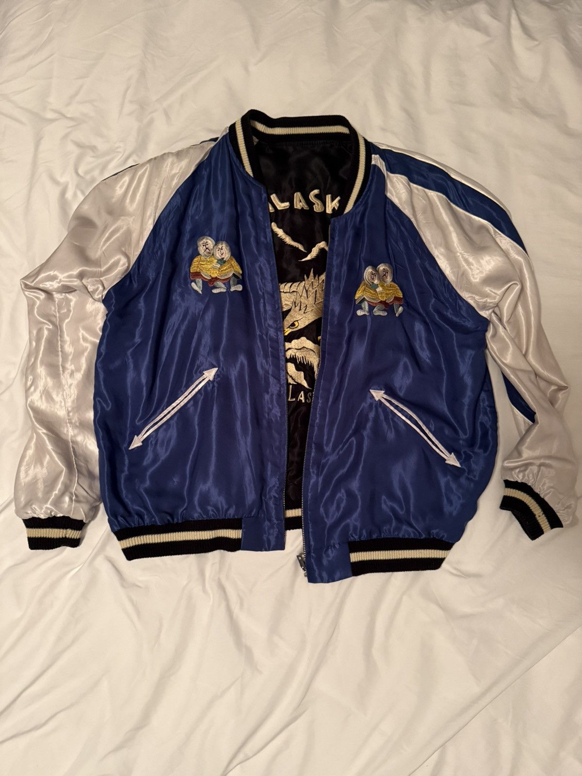 Toyo Enterprises Tailor Toyo Acetate Sukajan “Alaska Eagle/Moose” Jacket Size US XL / EU 56 / 4 - 4 Thumbnail