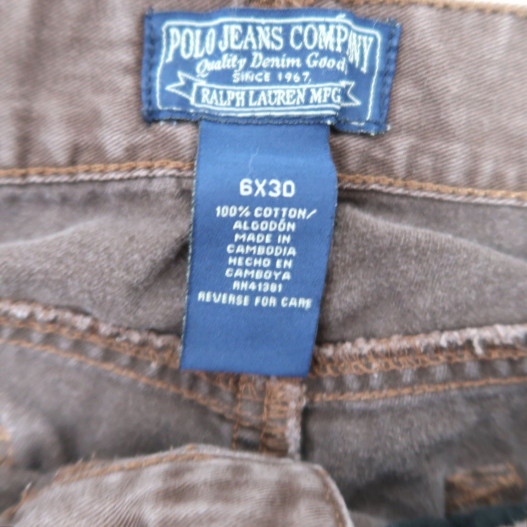 Ralph Lauren VINTAGE Ralph Lauren Jeans Flared Boots Cut Low Rise Women 6x30 Brown 90s Denim Cotton Spring Fall Womens Size 28" / US 6 / IT 42 - 4 Thumbnail