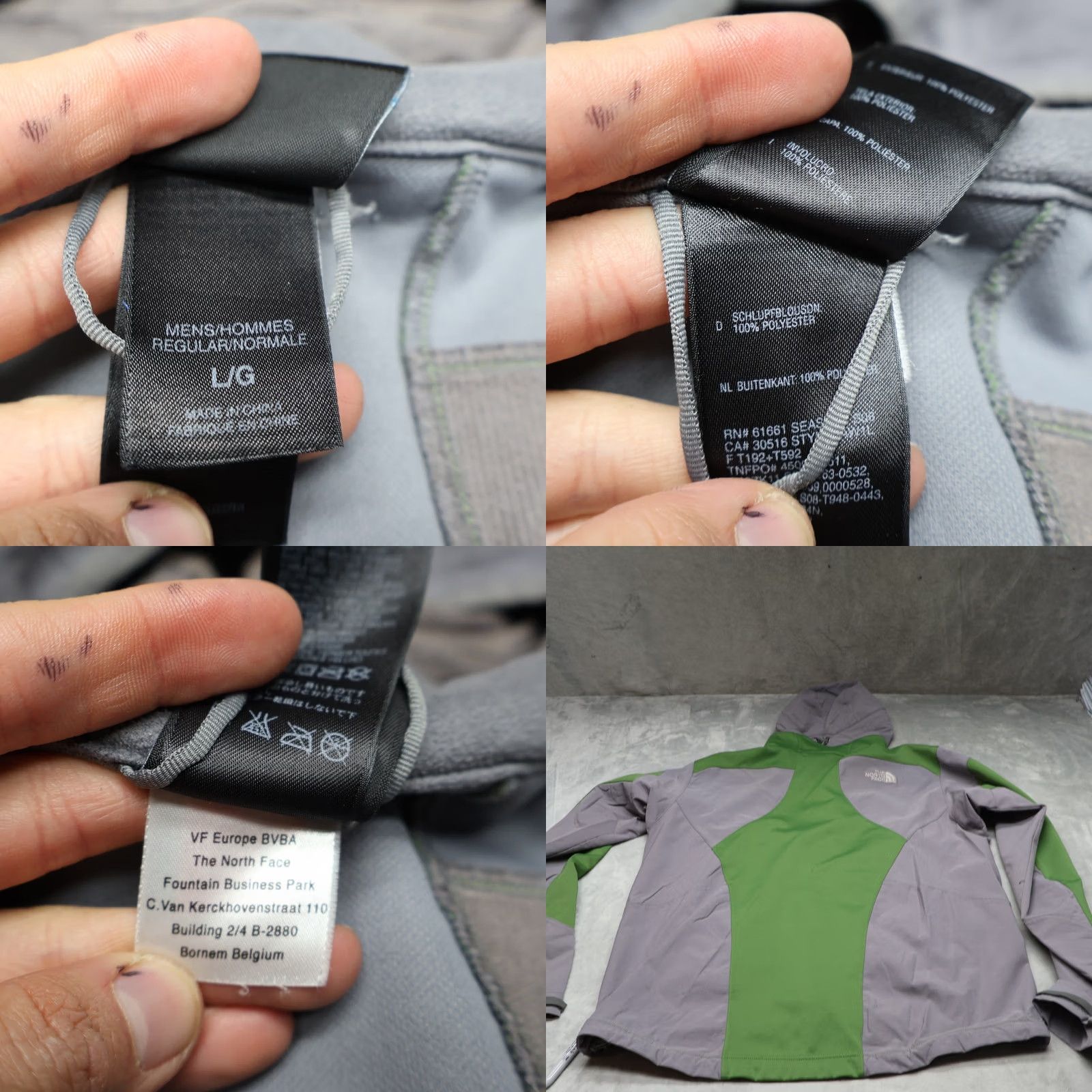 The North Face North Face Flight Series Softshell Windstopper Jacket Mens Large Green Outdoor Size US L / EU 52-54 / 3 - 8 Thumbnail