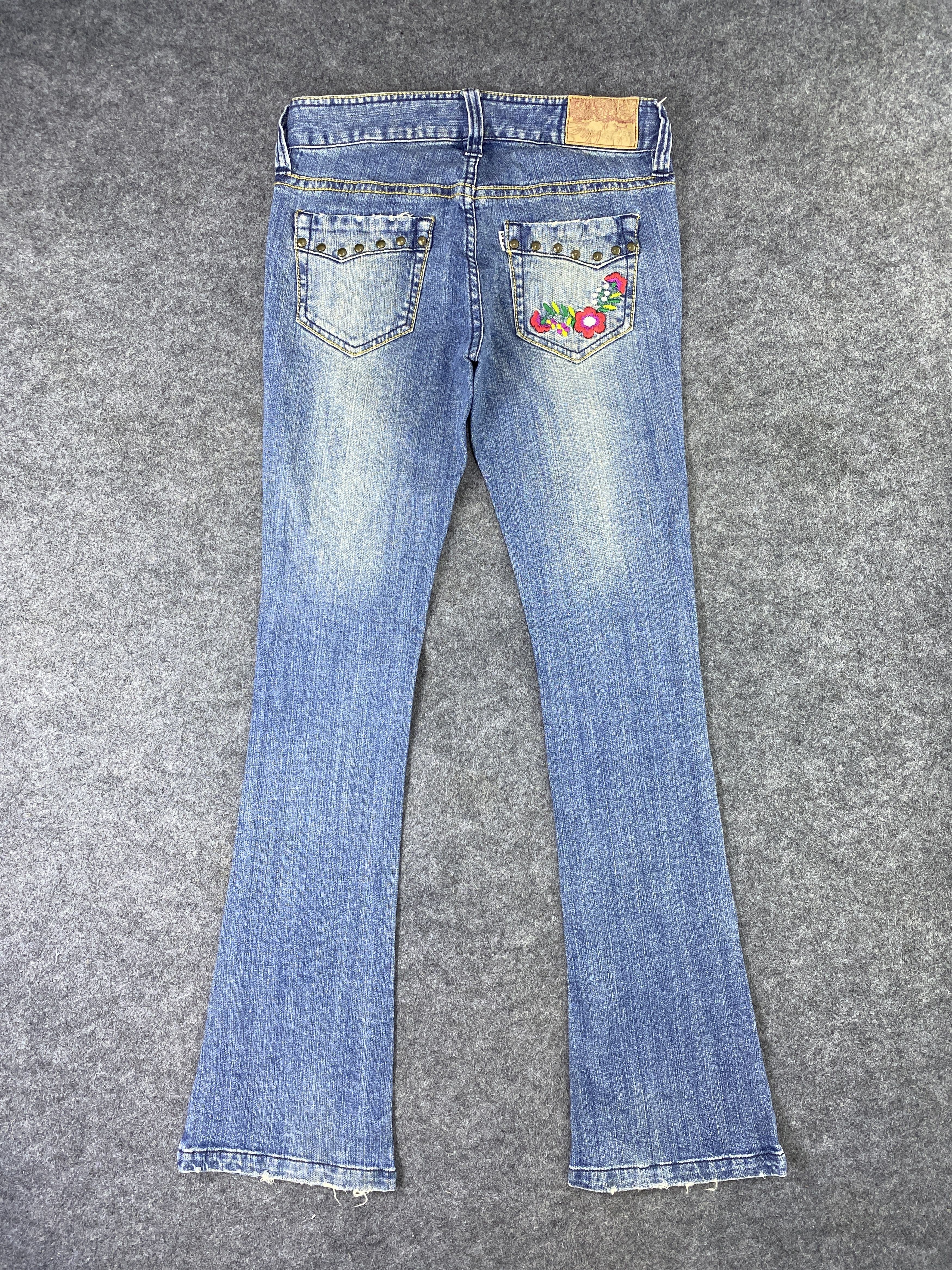 Japanese Brand Japanese Brand Blue Wash Flare Jeans - J1055 Size 29" - 3 Thumbnail