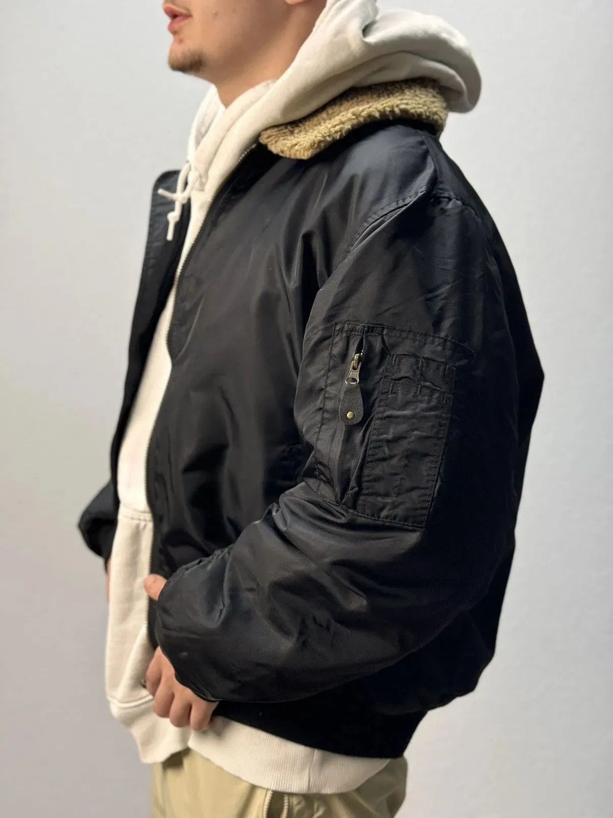 Schott Japanese Avant-Garde Black Bomber Jacket Size US XL / EU 56 / 4 - 5 Thumbnail