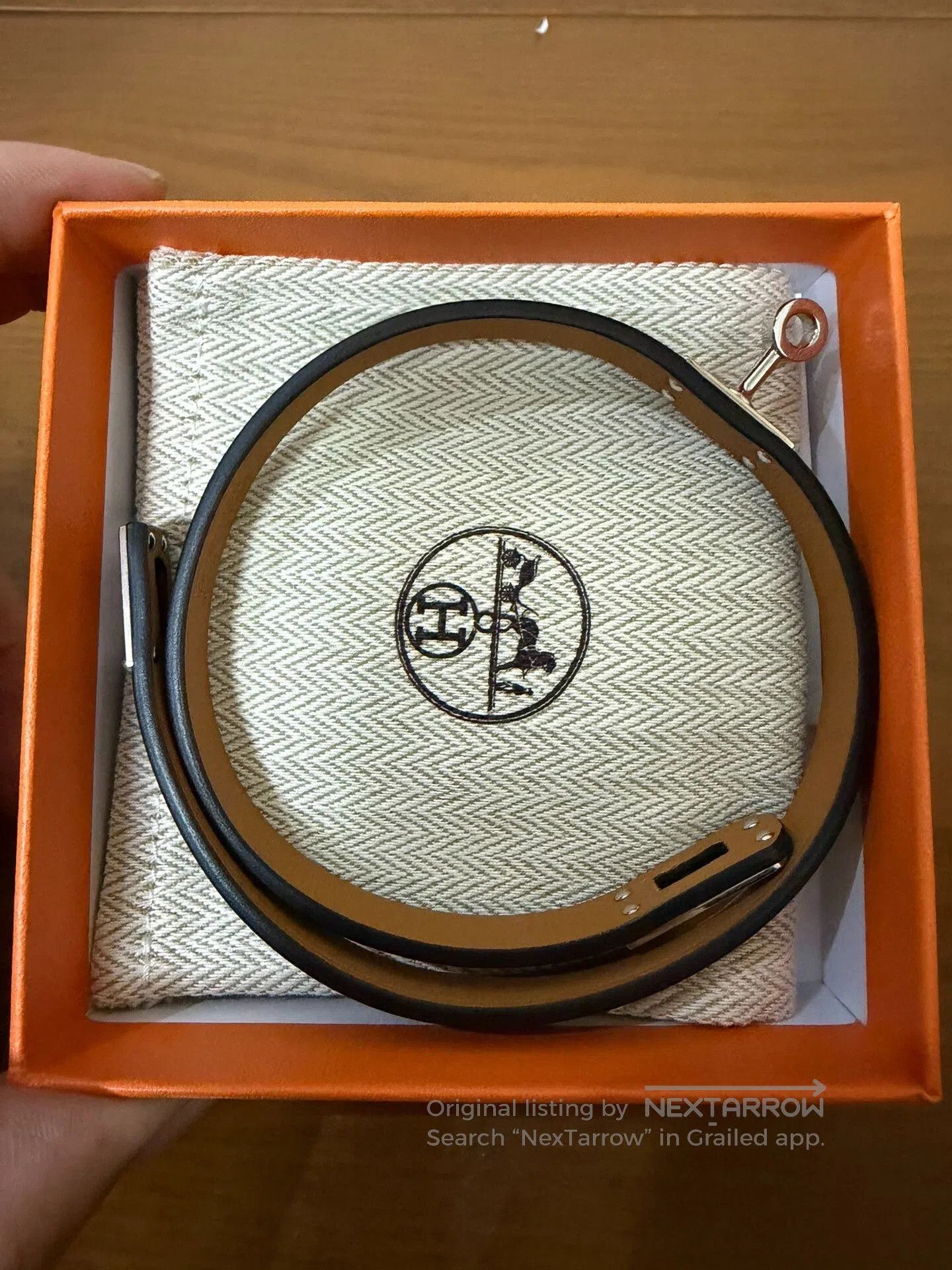 Hermes Hermes Kelly Black Brown Double Loop Bracelet. Size ONE SIZE - 4 Thumbnail