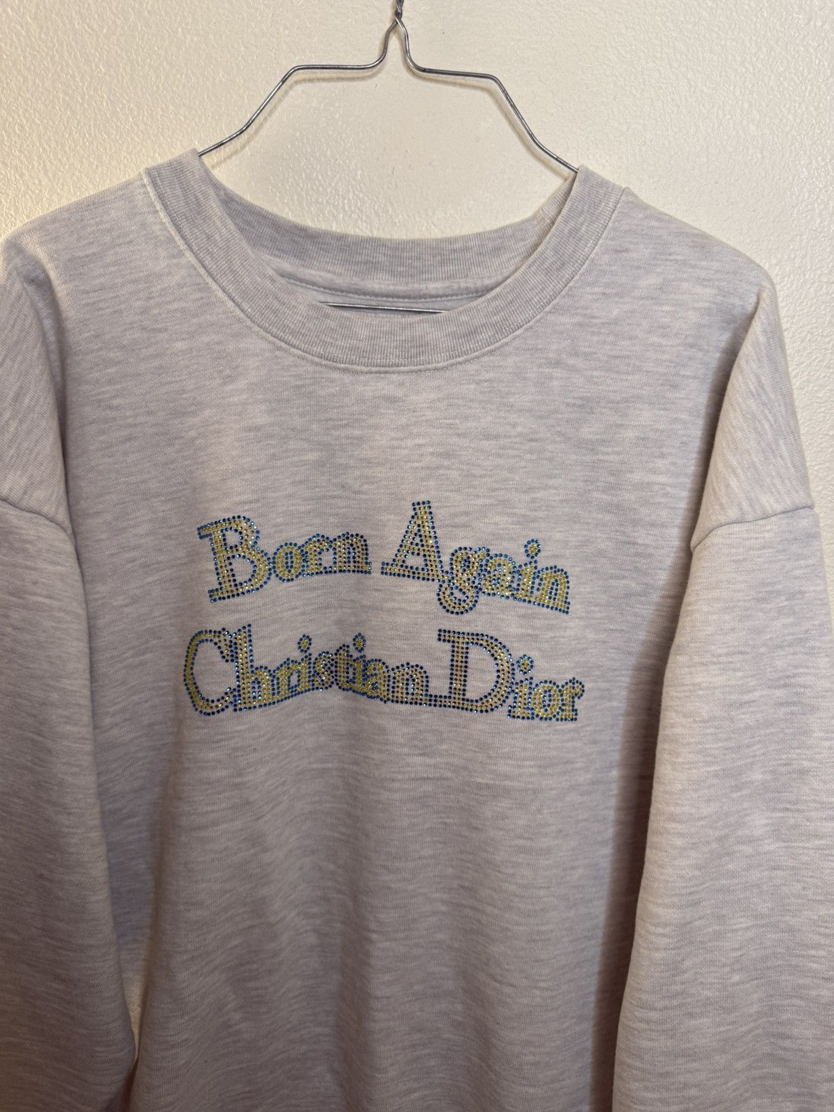 Market Christian Dior Born Again Sweater Rhinestone Size US XL / EU 56 / 4 - 2 Thumbnail