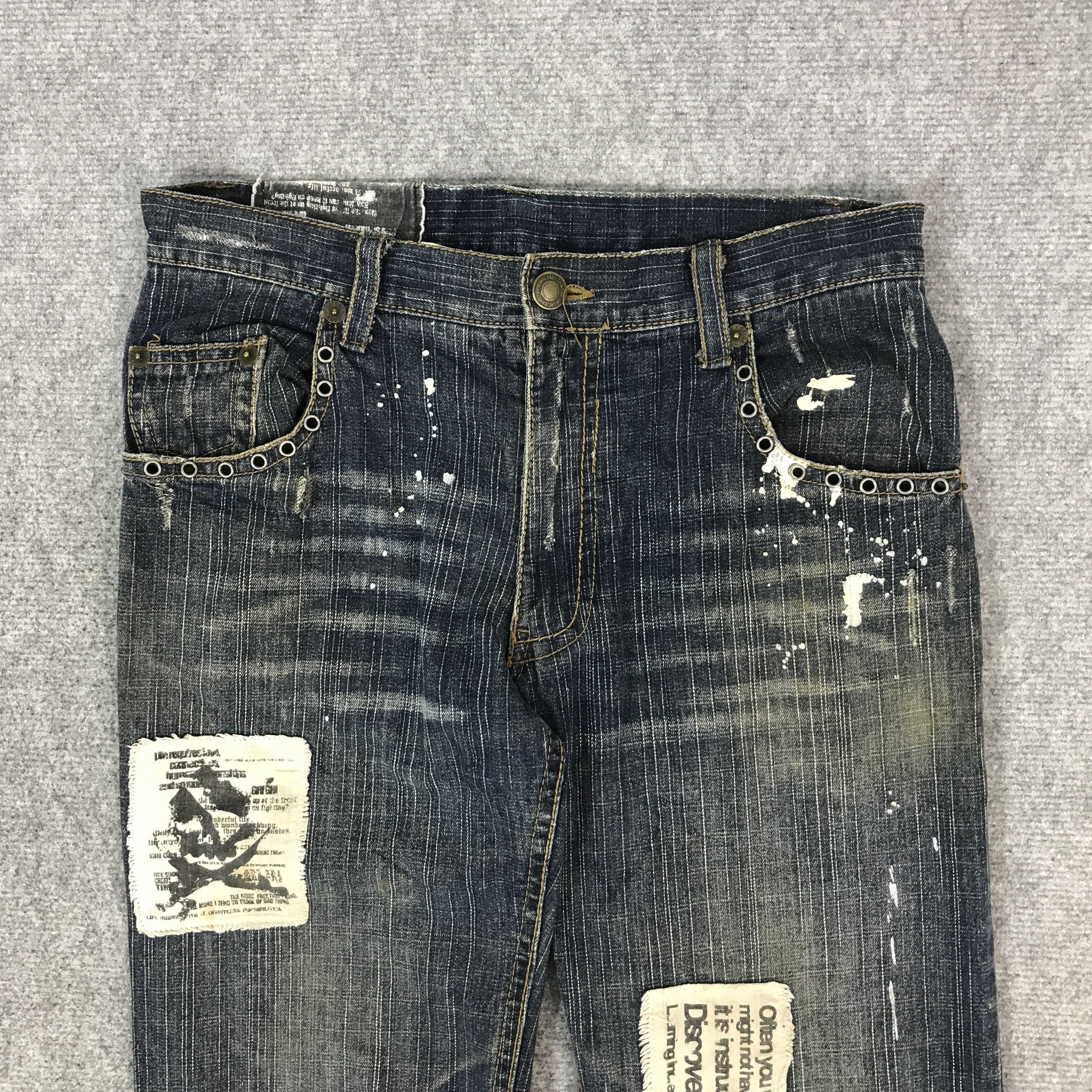 Japanese Brand PUNK GRI GRI JAPAN DENIM STYLE PANTS Size US 32 / EU 48 - 2 Thumbnail