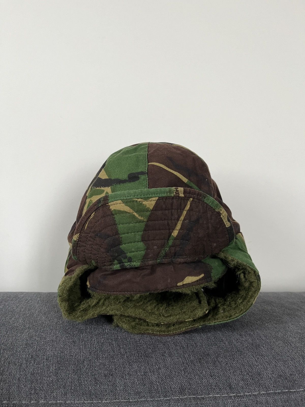 Vintage Kurt Cobain Style DPM Camo Trapper Hat Military Ushanka Size ONE SIZE - 10 Thumbnail
