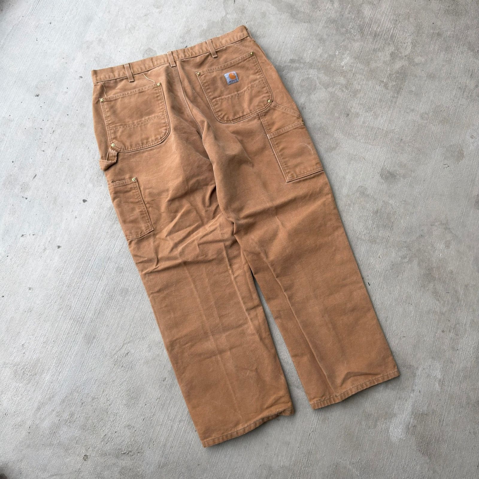Carhartt × Vintage Carhartt brown double knee work wear carpenter pants Size US 35 - 5 Thumbnail