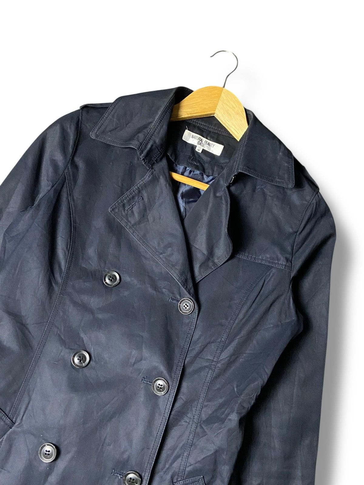 Japanese Brand Natural Beauty Basic Double Breasted Trench Coat (163) Size M / US 6-8 / IT 42-44 - 7 Thumbnail