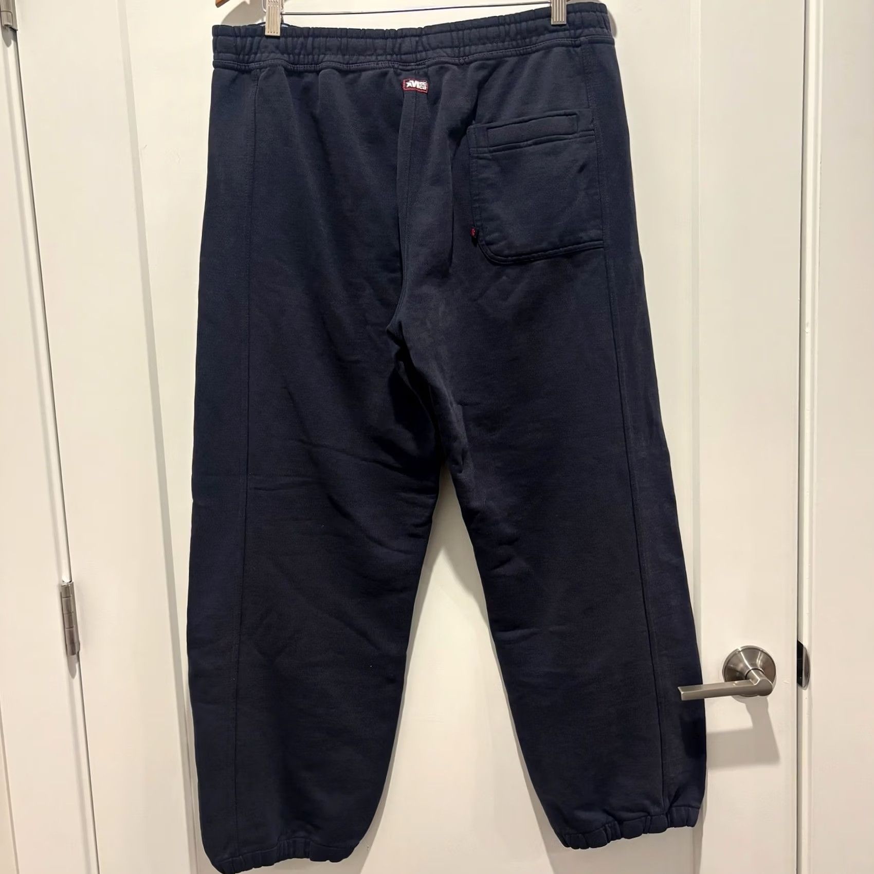 Vintage Mecca USA Mens Vintage Baggy Sweatpants Navy Blue Embroidered Logo Size Medium Size US 31 - 4 Thumbnail